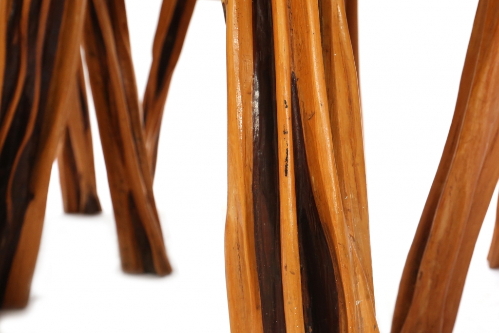 French Wooden Wabi Sabi Stools - 1960s