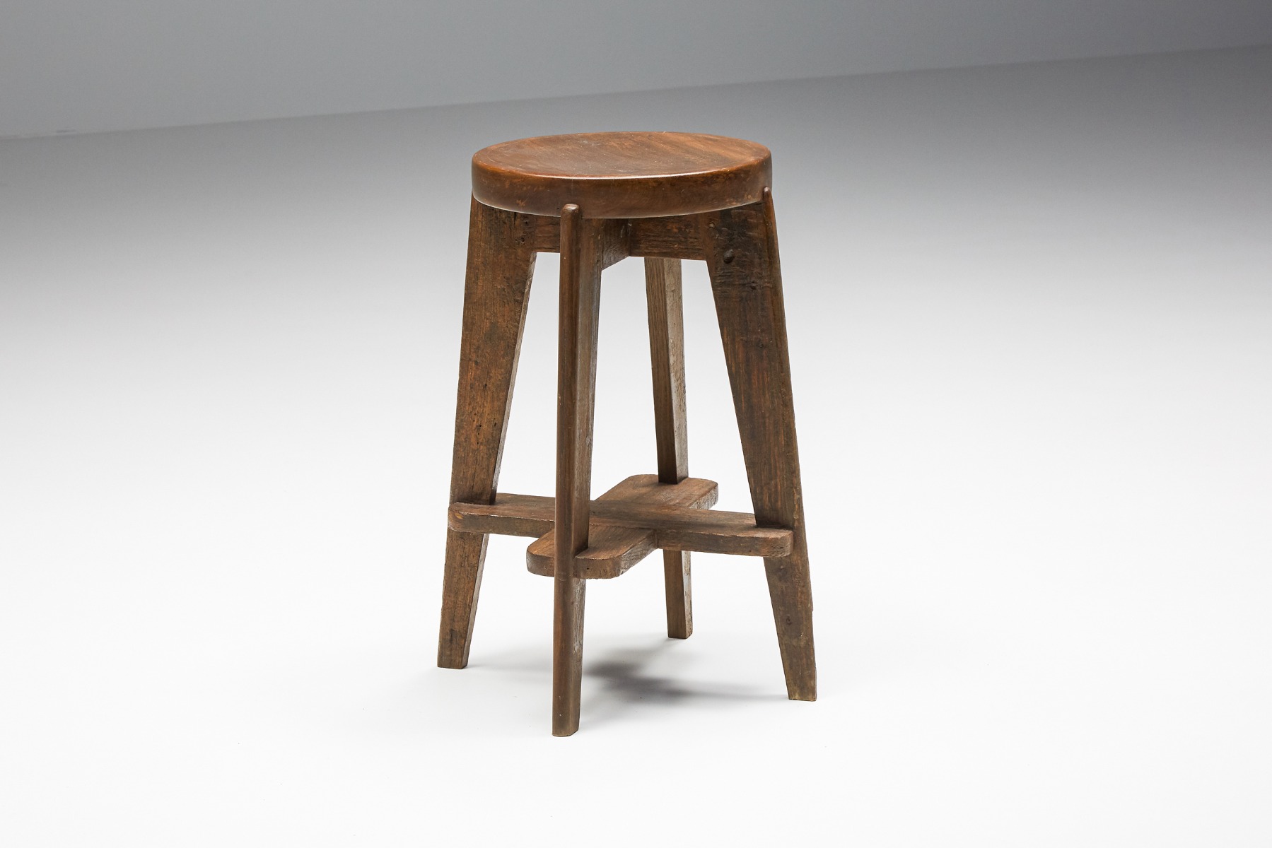 Set of Chandigarh Stools 'CB' by Pierre Jeanneret - 1965