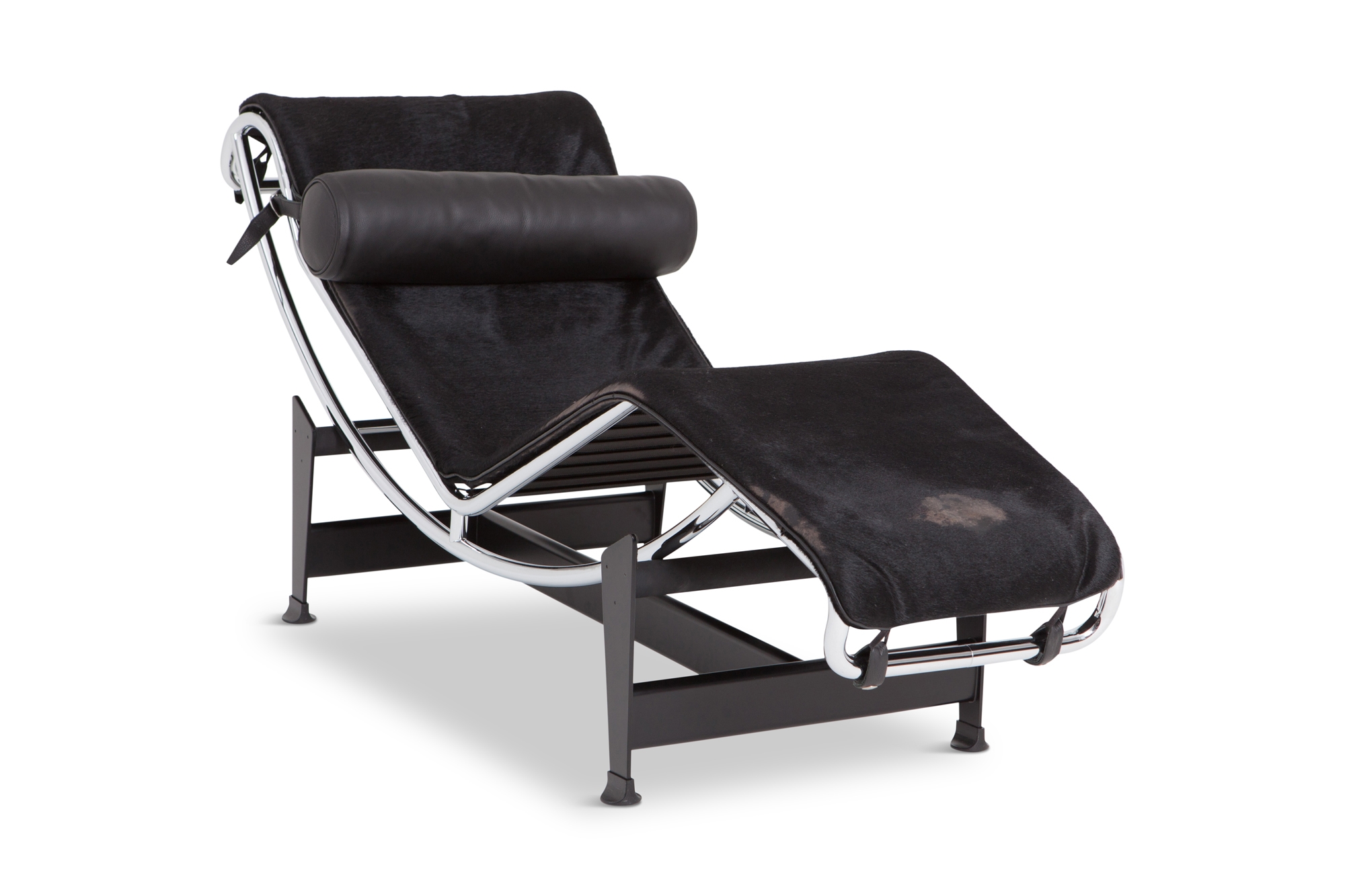 Le Corbusier Lounge Chair LC4 Pony Hide Black For Cassina - 1980s