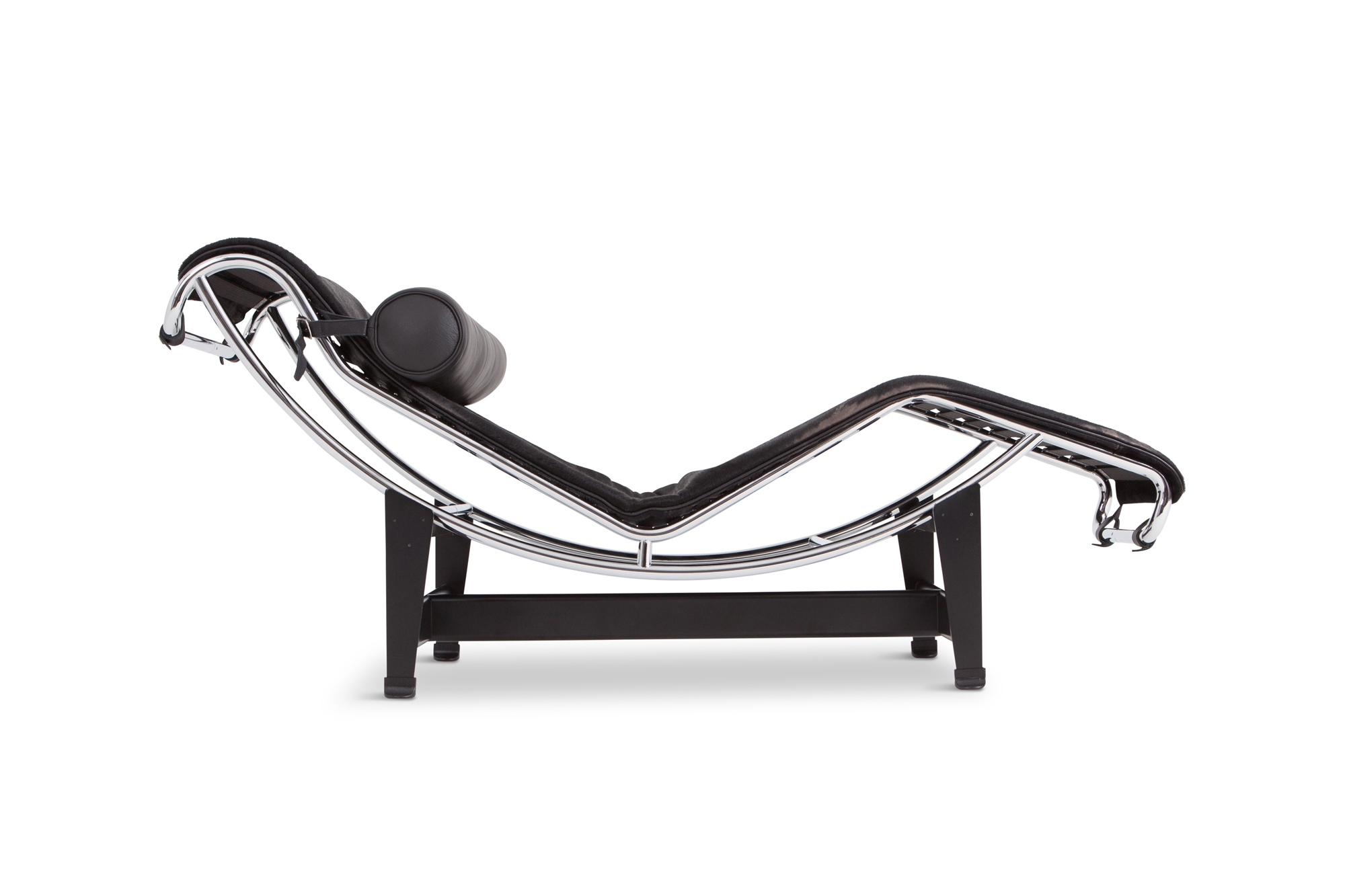 Le Corbusier Lounge Chair LC4 Pony Hide Black For Cassina - 1980s