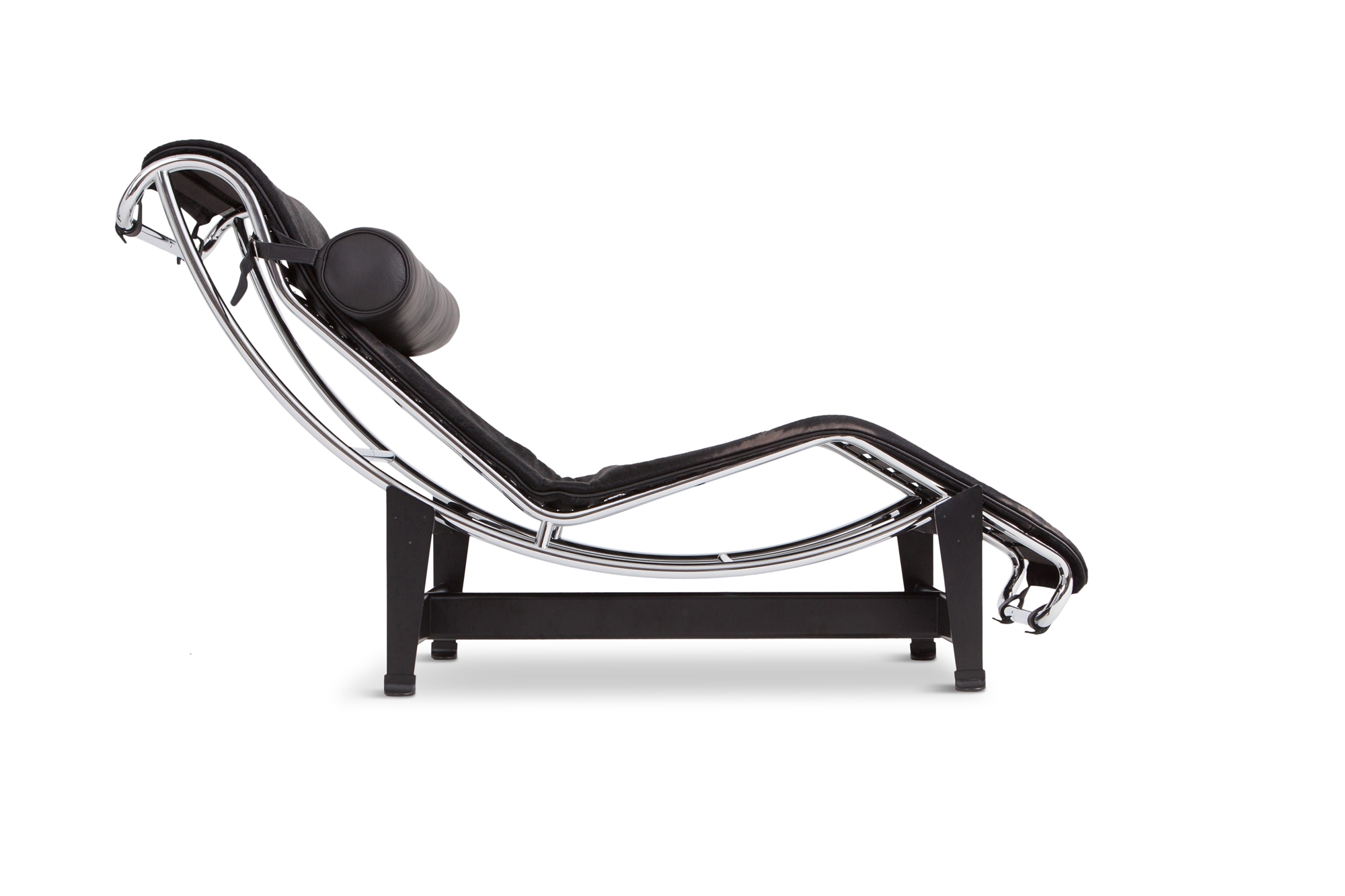 Le Corbusier Lounge Chair LC4 Pony Hide Black For Cassina - 1980s