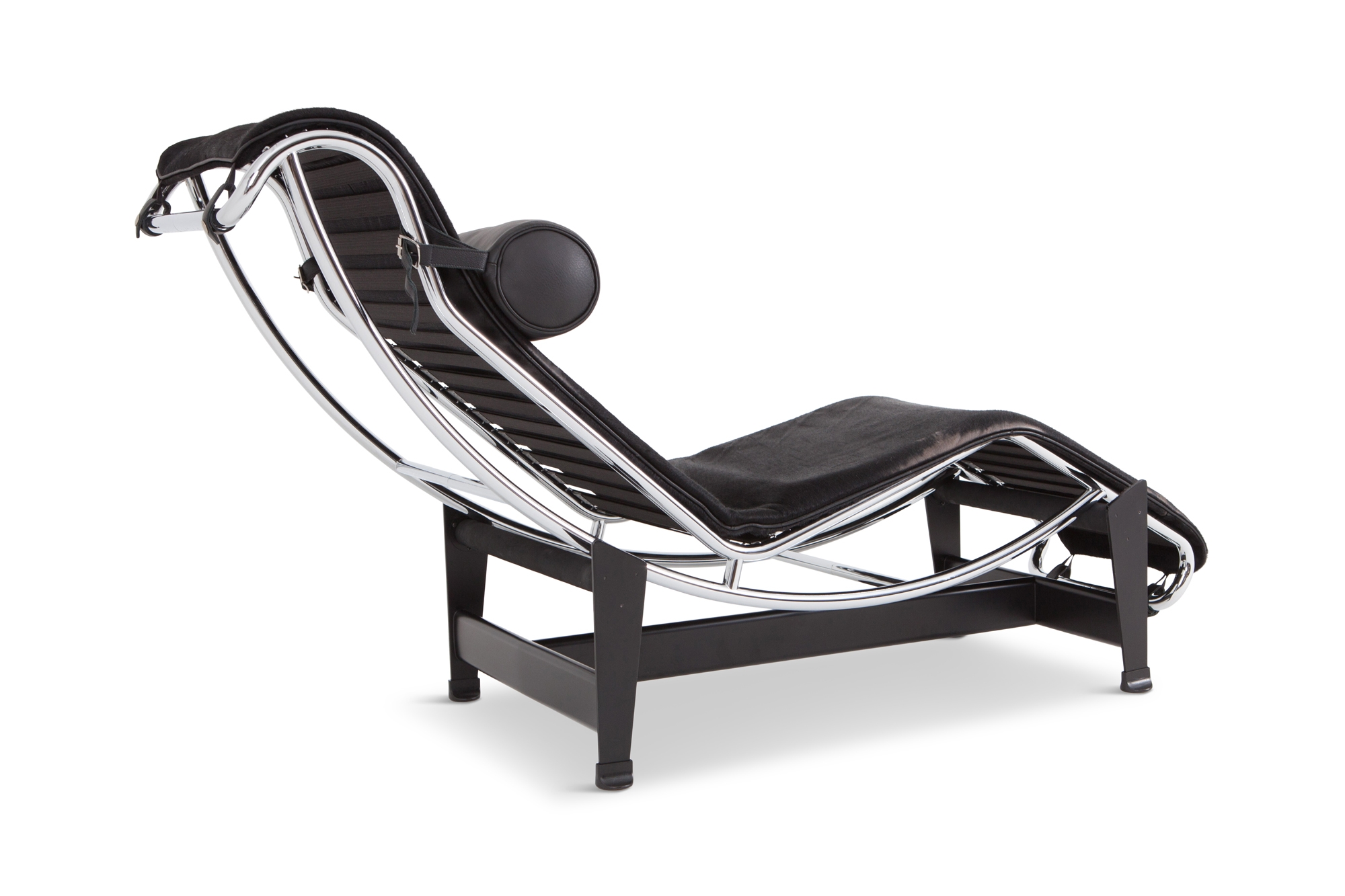 Le Corbusier Lounge Chair LC4 Pony Hide Black For Cassina - 1980s