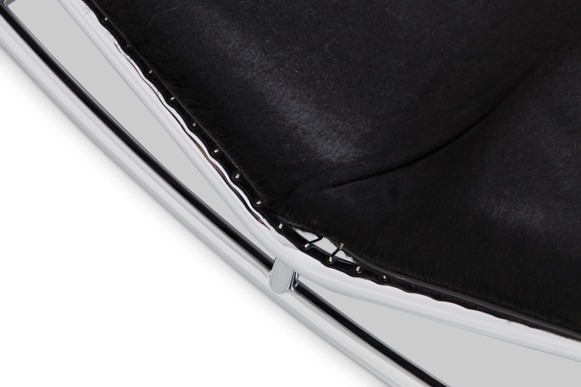 Le Corbusier Lounge Chair LC4 Pony Hide Black For Cassina - 1980s