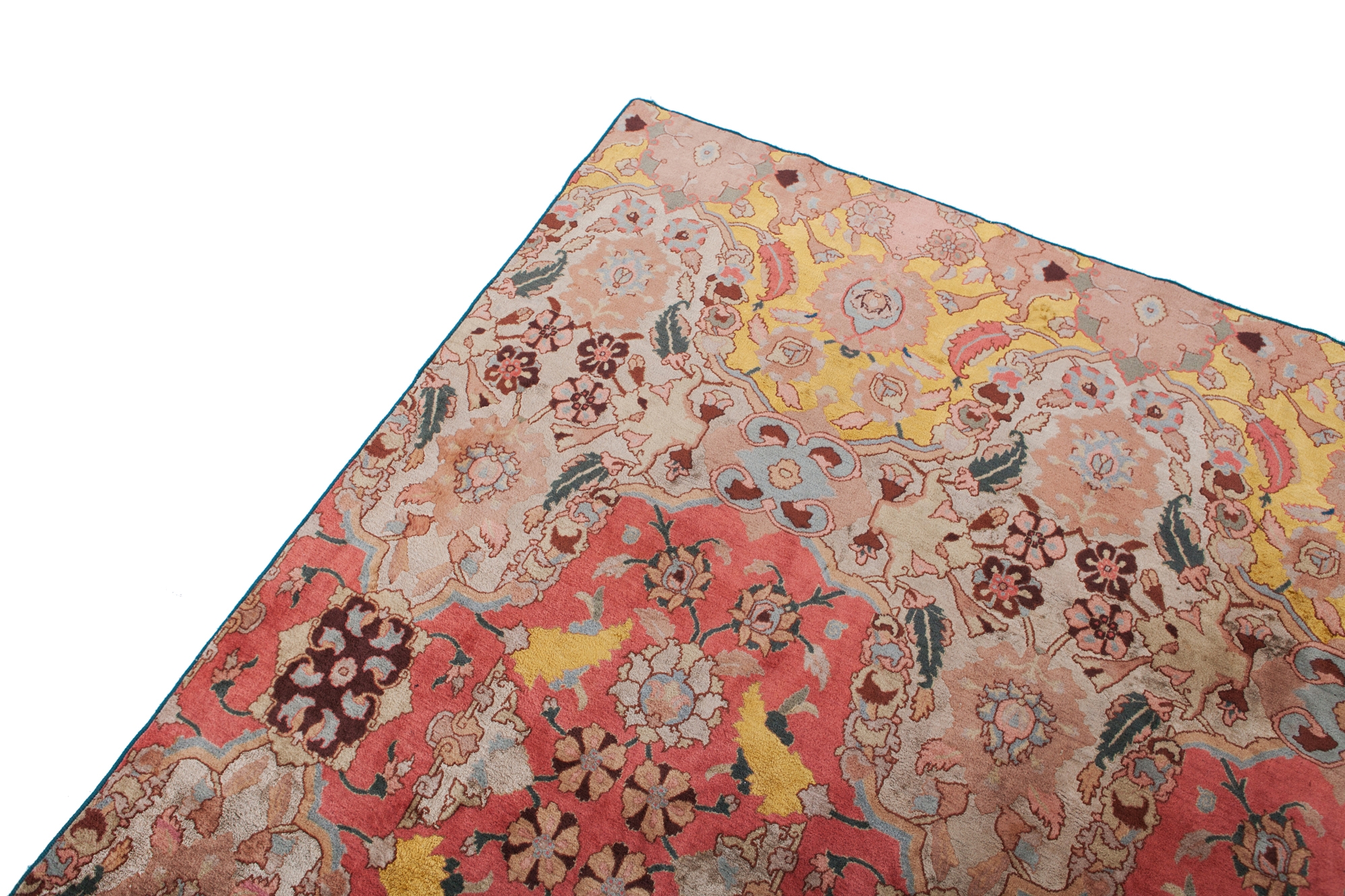 Agra Carpet In Wool & Silk - 1930s