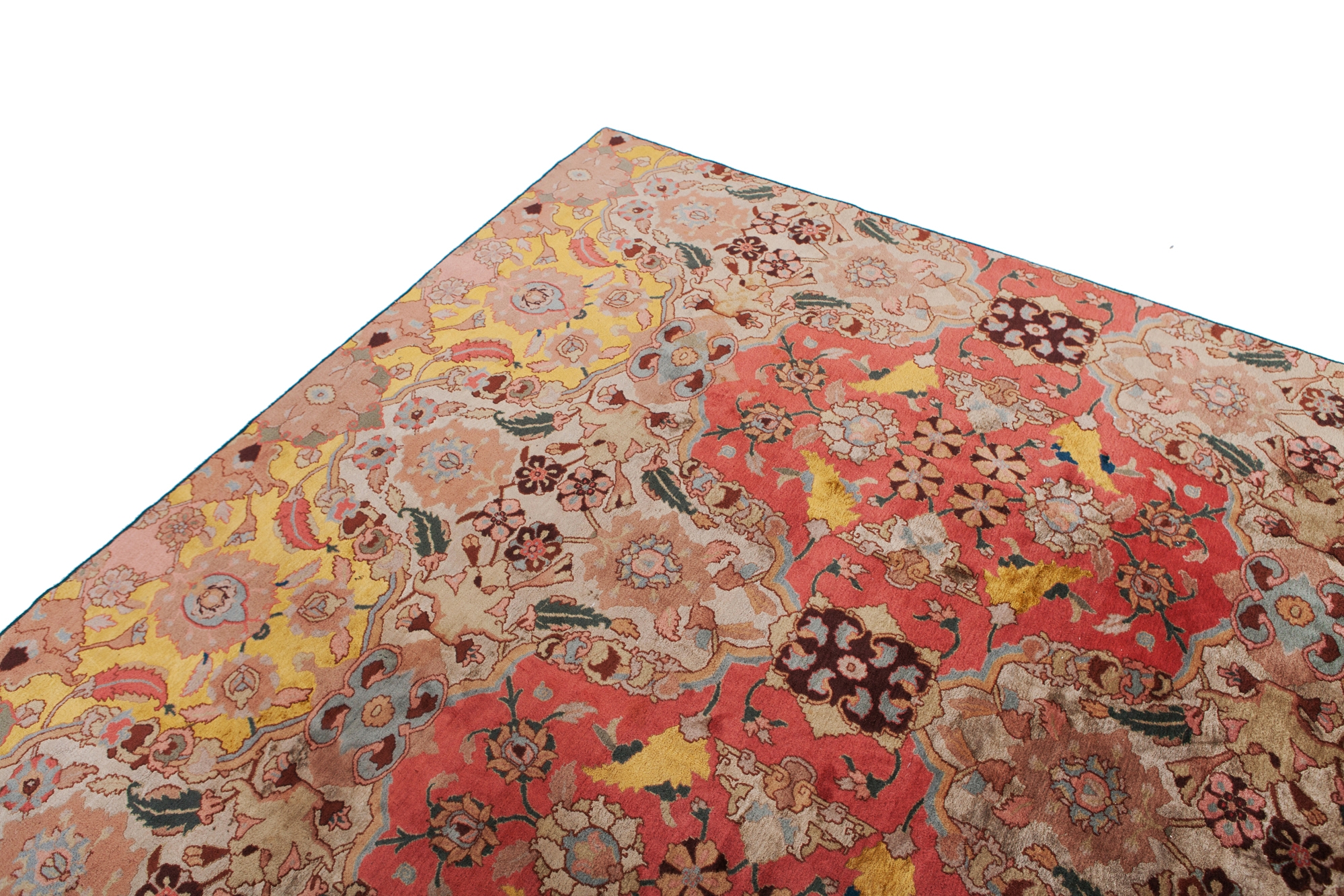 Agra Carpet In Wool & Silk - 1930s