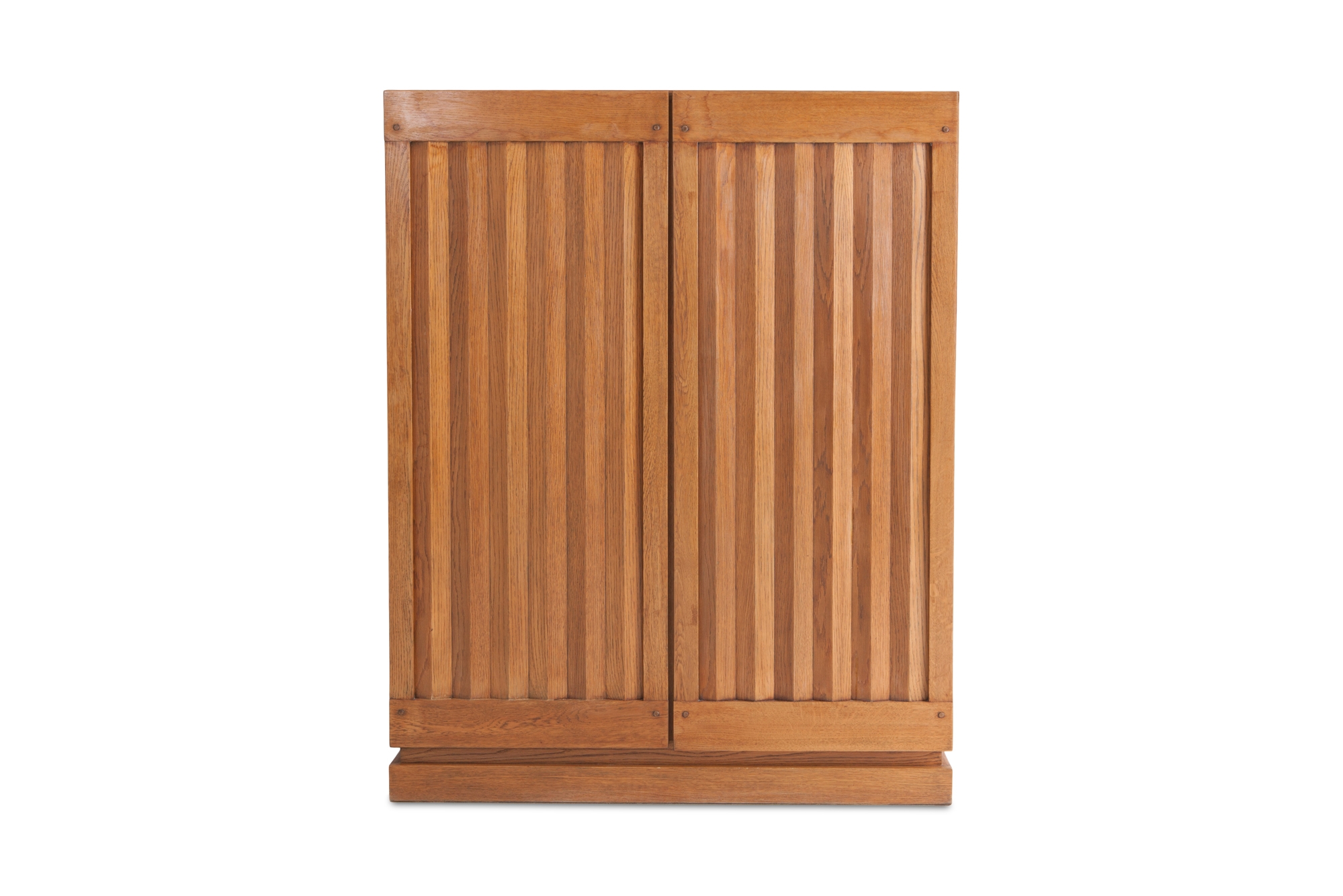 Minimalist Natural Oak Bar Cabinet - 1970