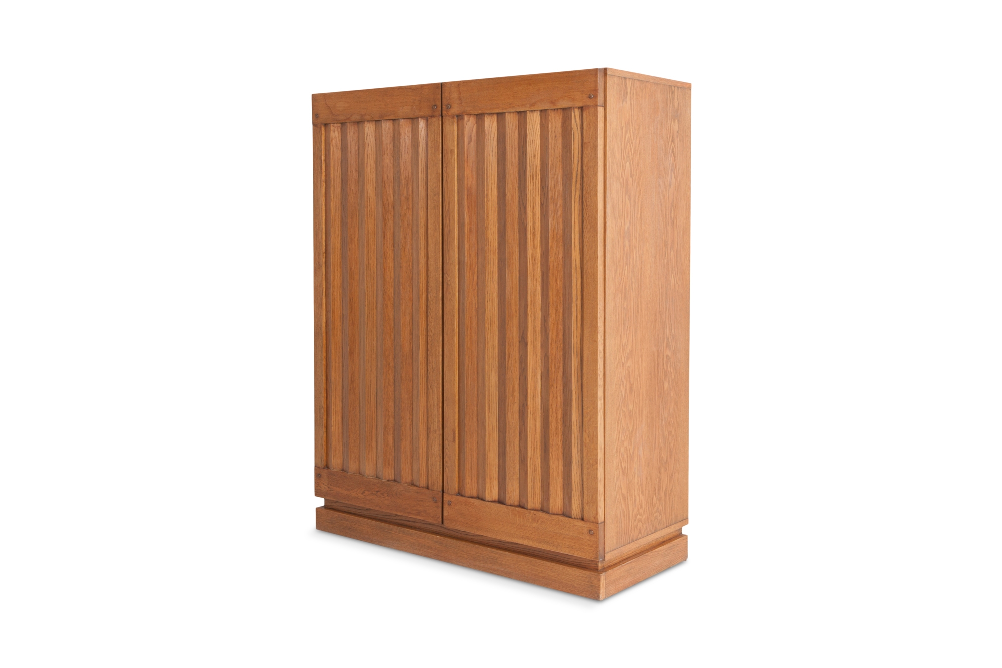 Minimalist Natural Oak Bar Cabinet - 1970