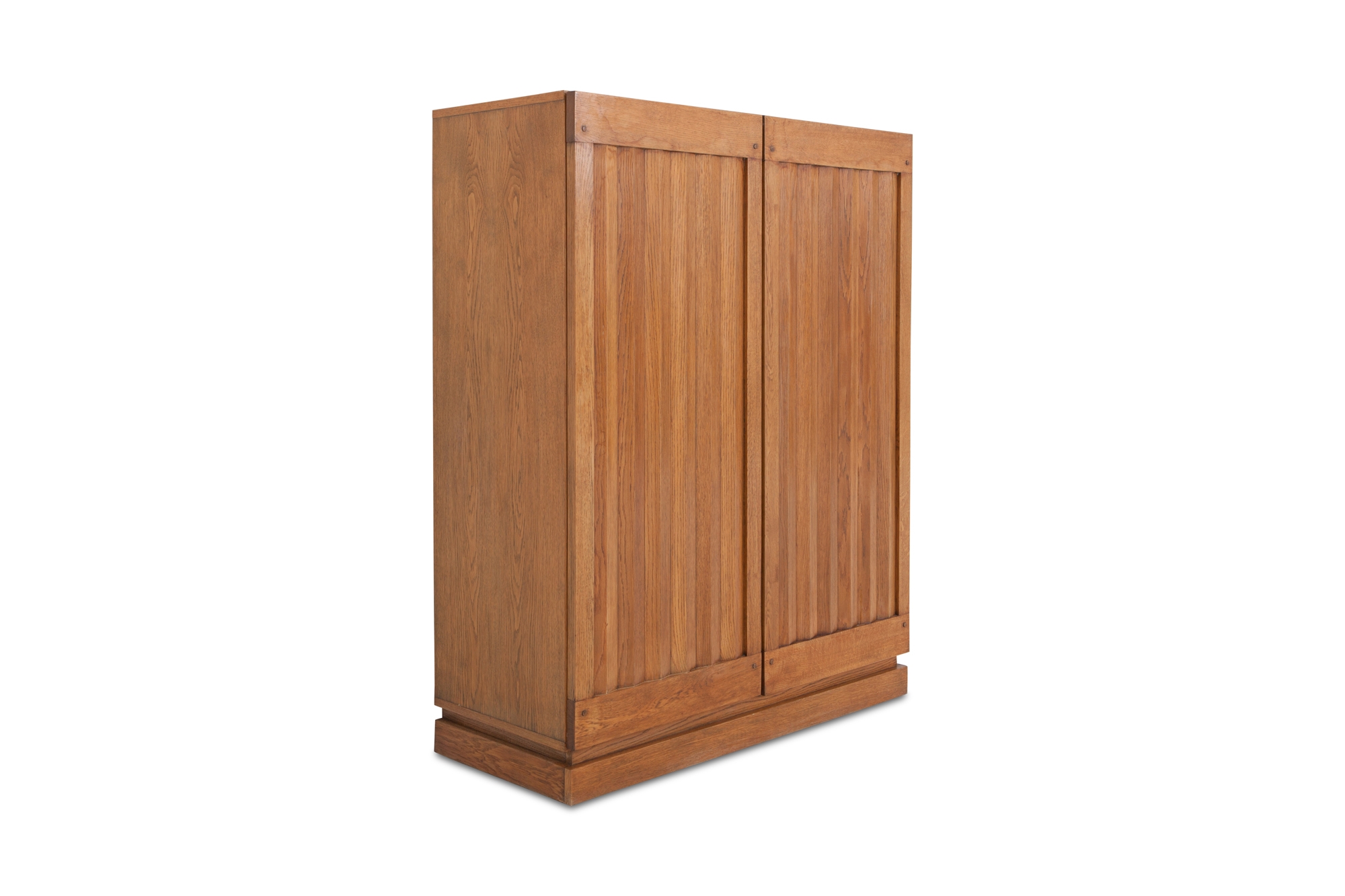 Minimalist Natural Oak Bar Cabinet - 1970