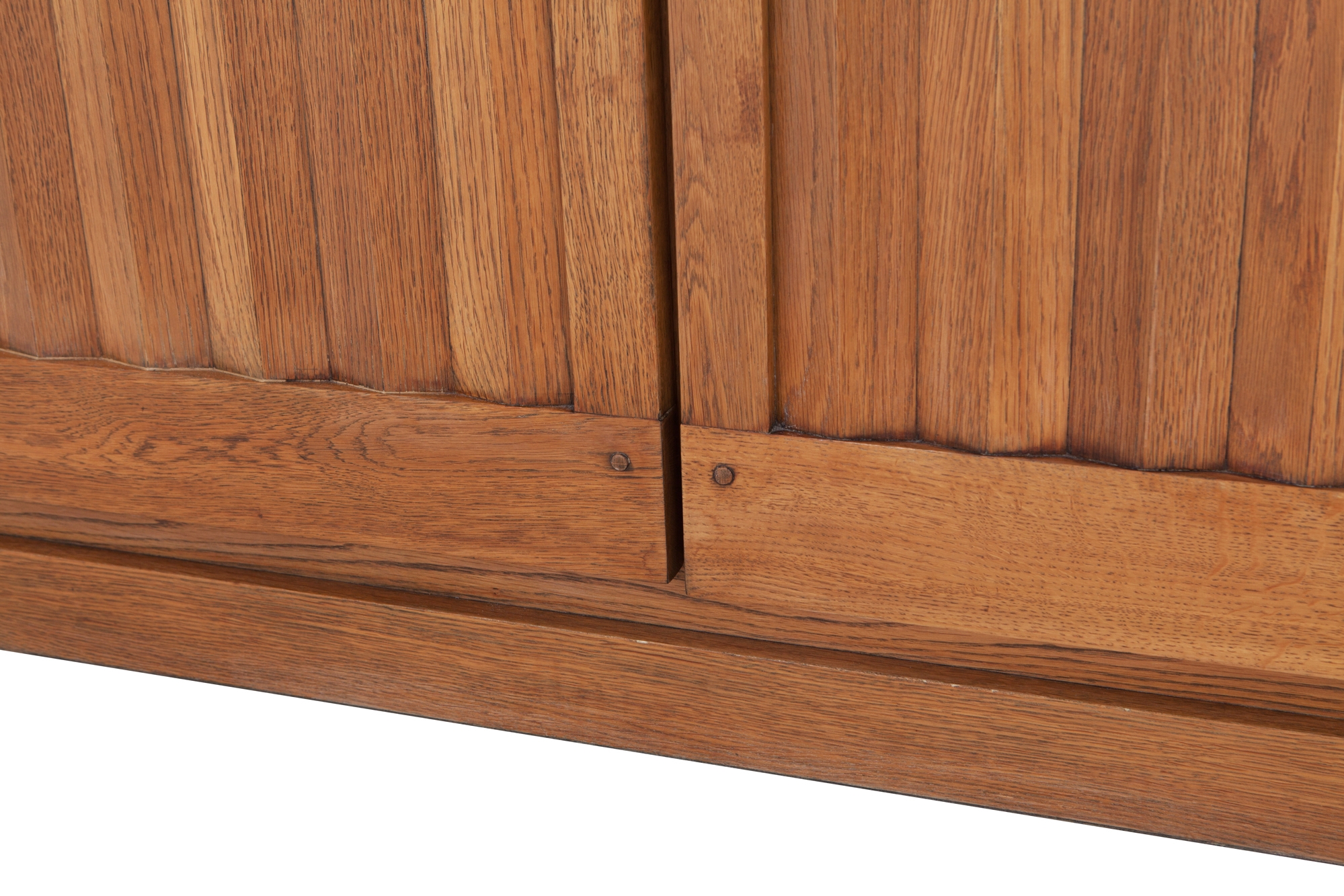 Minimalist Natural Oak Bar Cabinet - 1970
