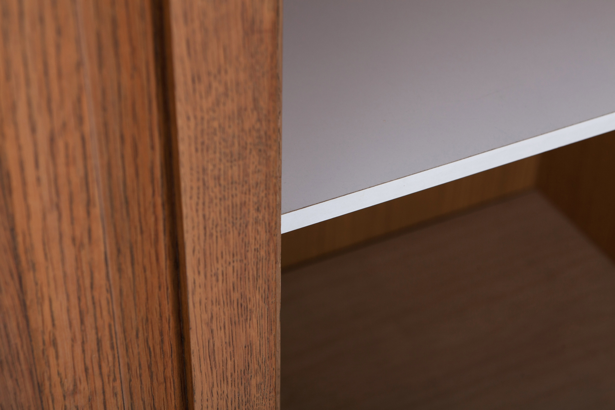 Minimalist Natural Oak Bar Cabinet - 1970