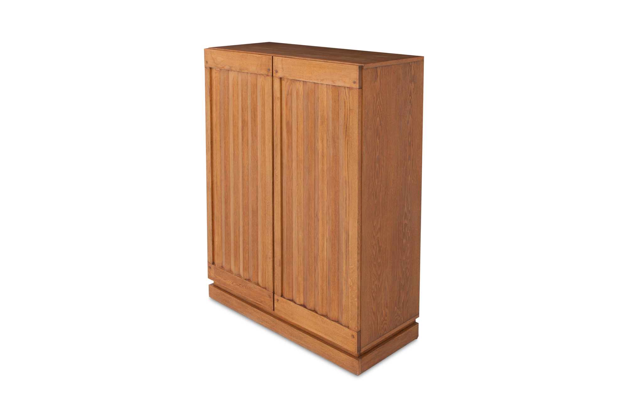 Minimalist Natural Oak Bar Cabinet - 1970