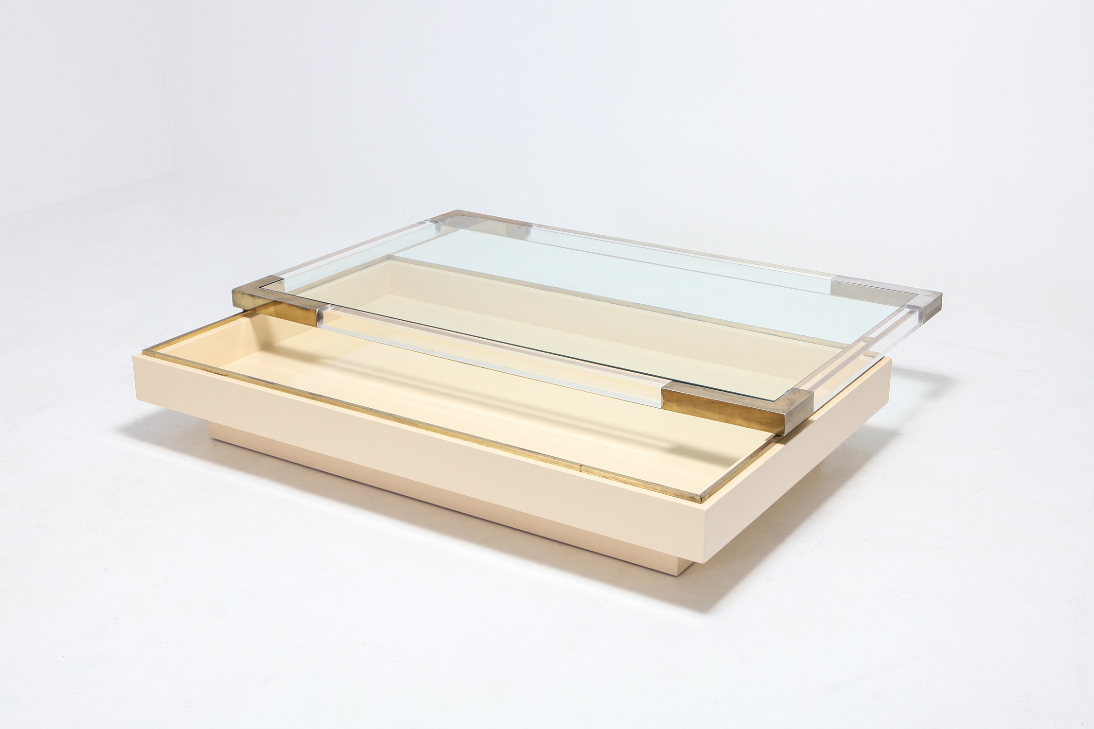 Brass & Lucite Living Room Set by Charles Hollis Jones - 1970s