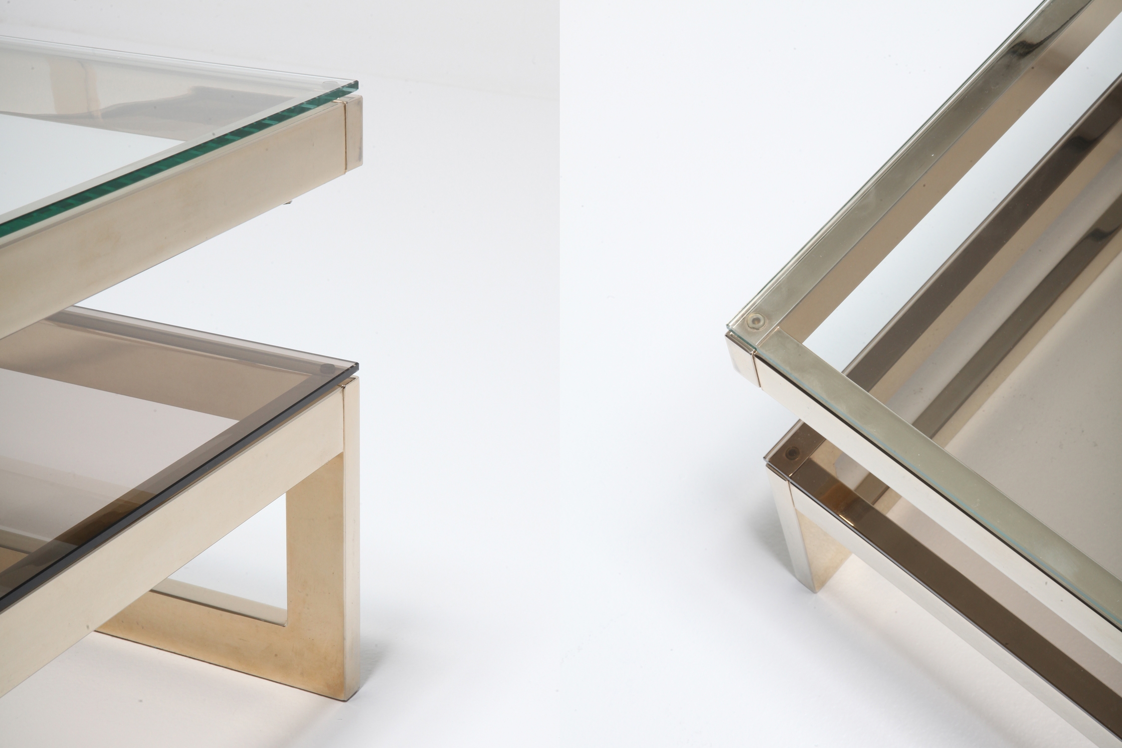 Gold-Plated 'G' Shaped Occasional Table - 1970's
