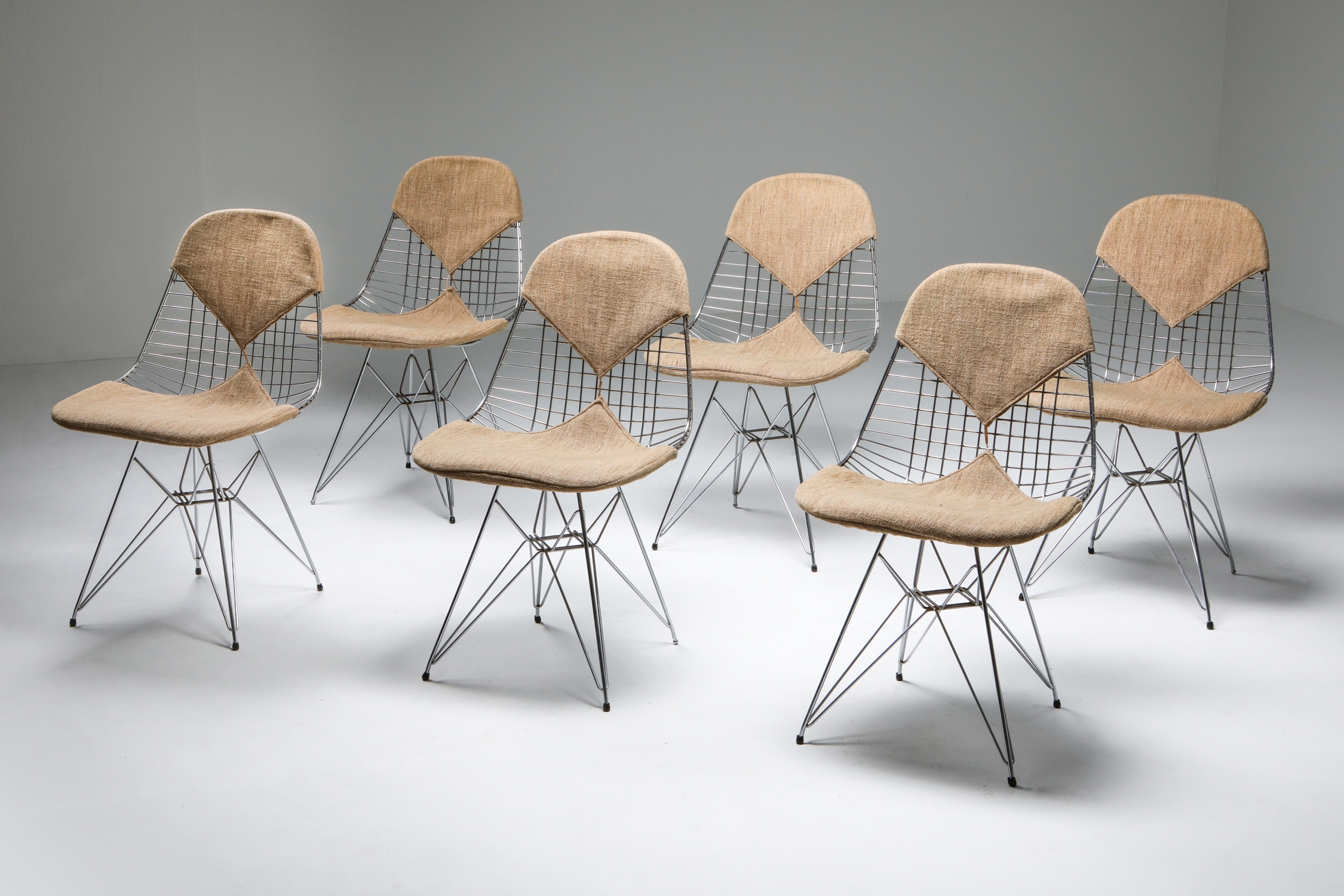 Eames Bikini DKR Wire Chair in Original Canvas - 1960's