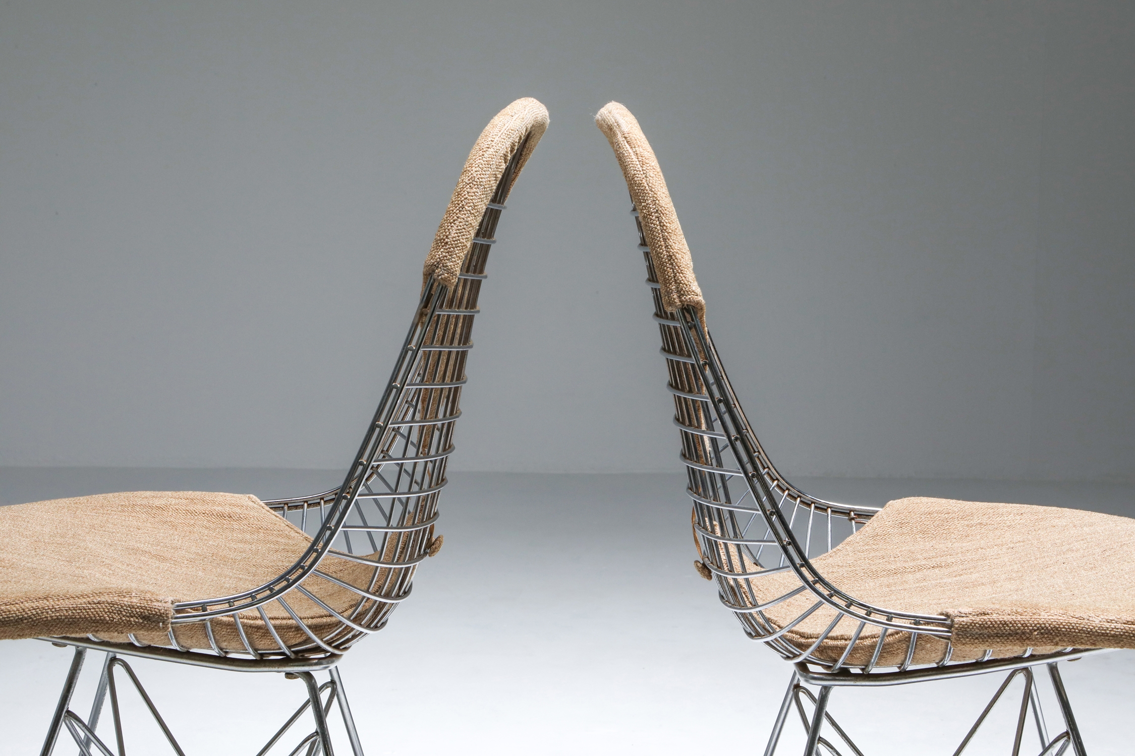 Eames Bikini DKR Wire Chair in Original Canvas - 1960's