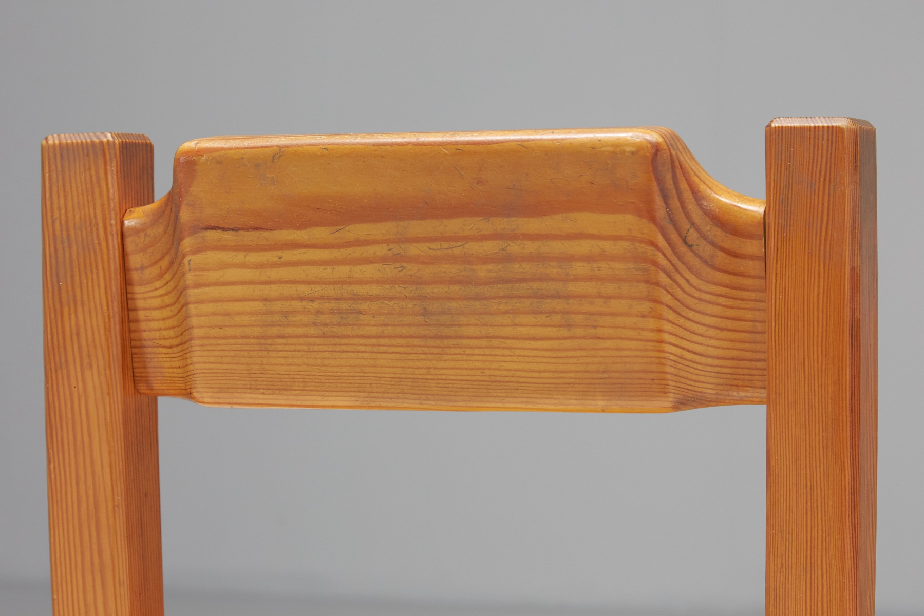 Set Of Charlotte Perriand Inspired Pine Dining Chairs - 1960's