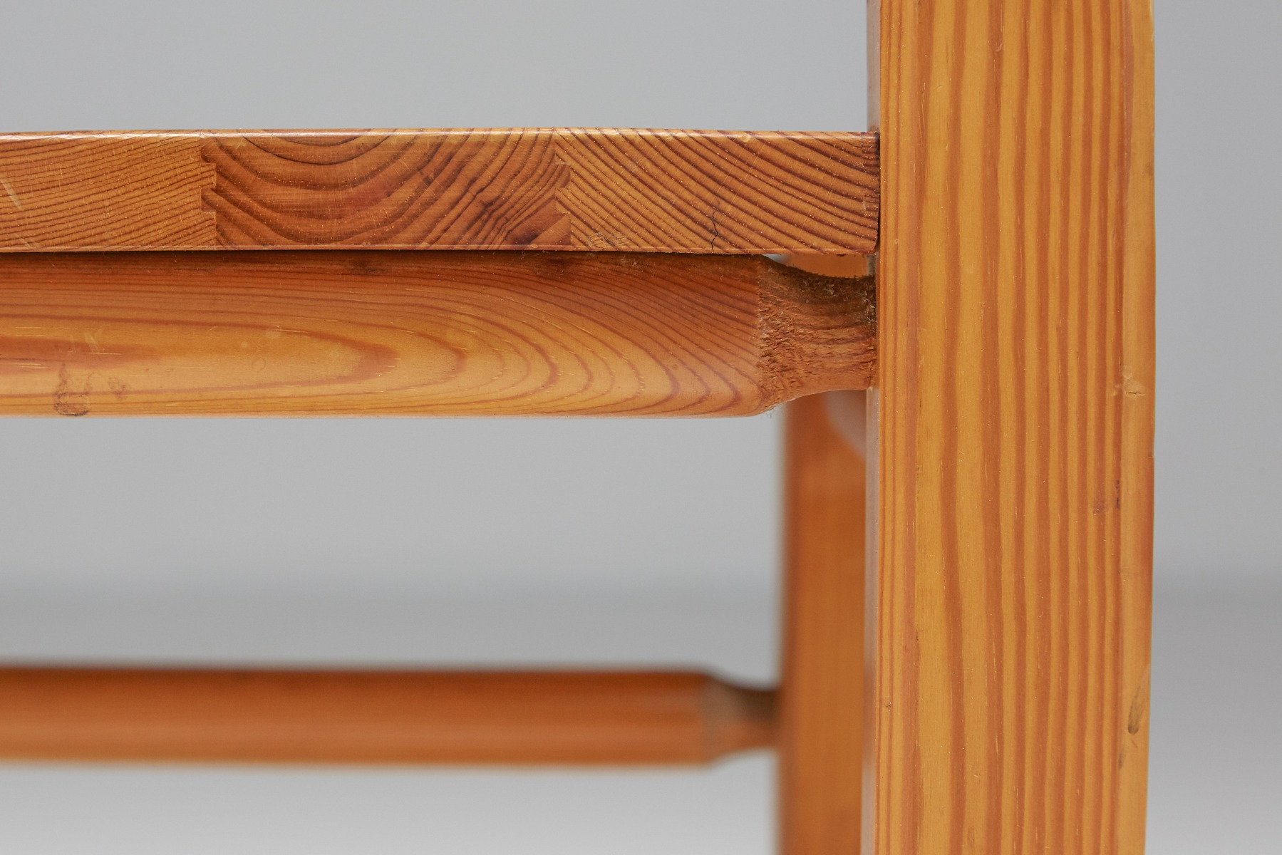 Set Of Charlotte Perriand Inspired Pine Dining Chairs - 1960's