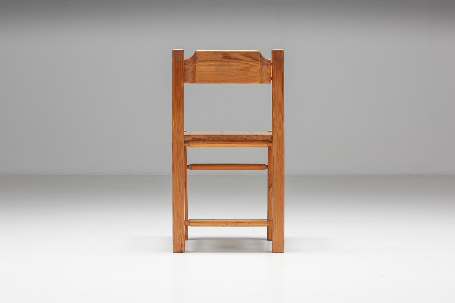 Set Of Charlotte Perriand Inspired Pine Dining Chairs - 1960's