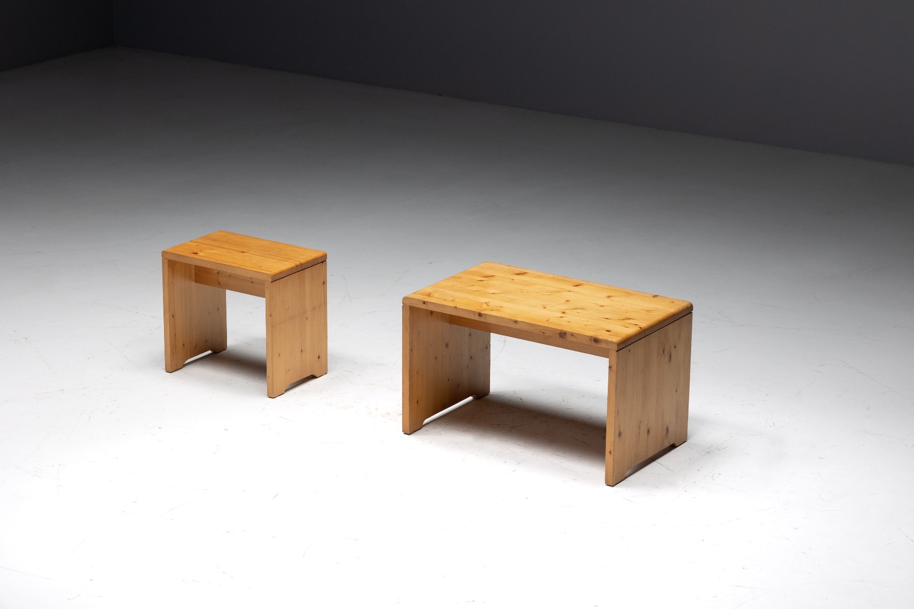 Pine Stool by Charlotte Perriand for Méribel - 1960s