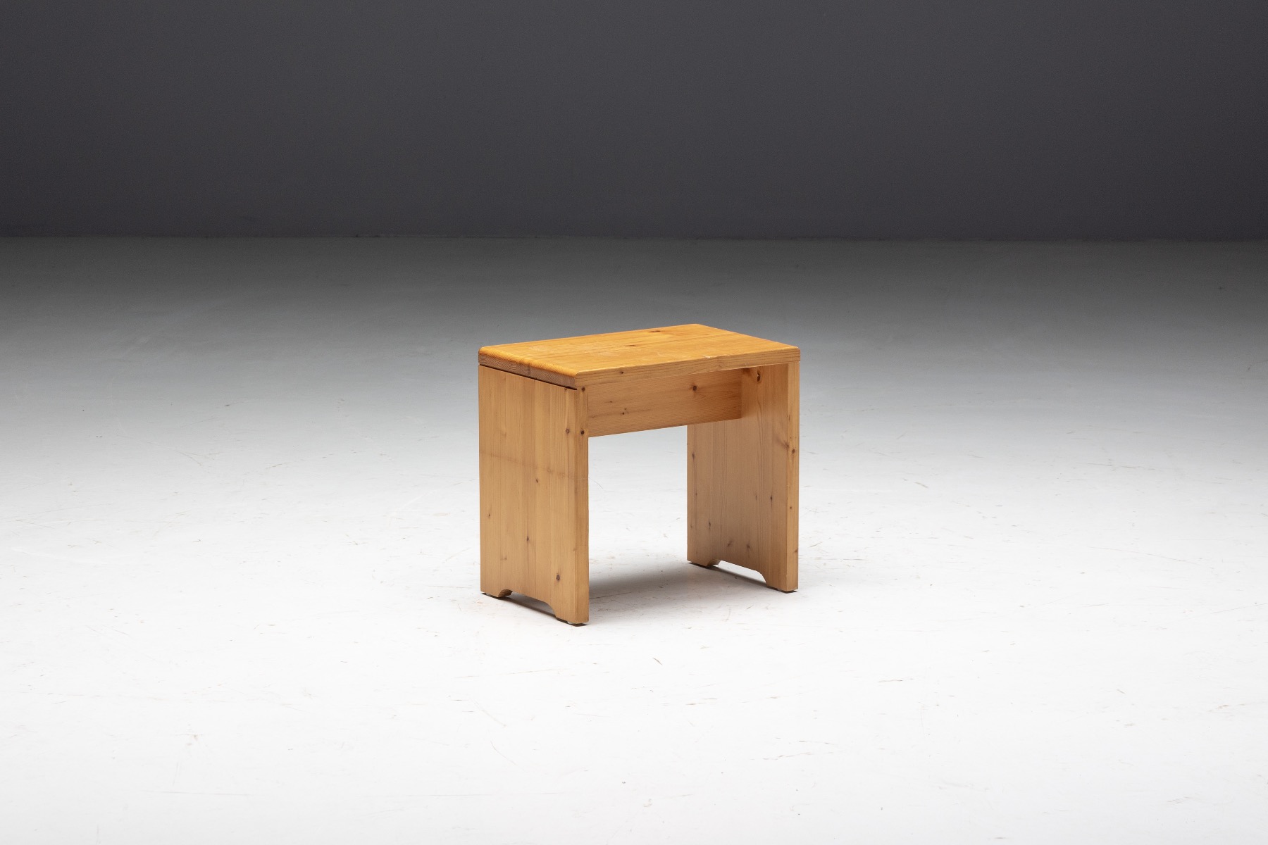 Pine Stool by Charlotte Perriand for Méribel - 1960s