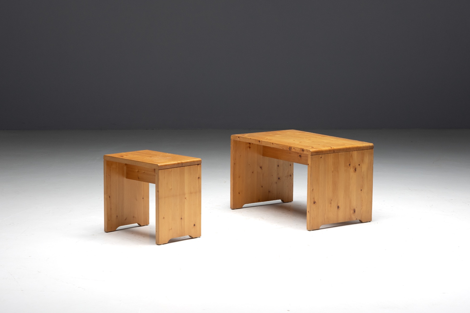 Pine Stool by Charlotte Perriand for Méribel - 1960s