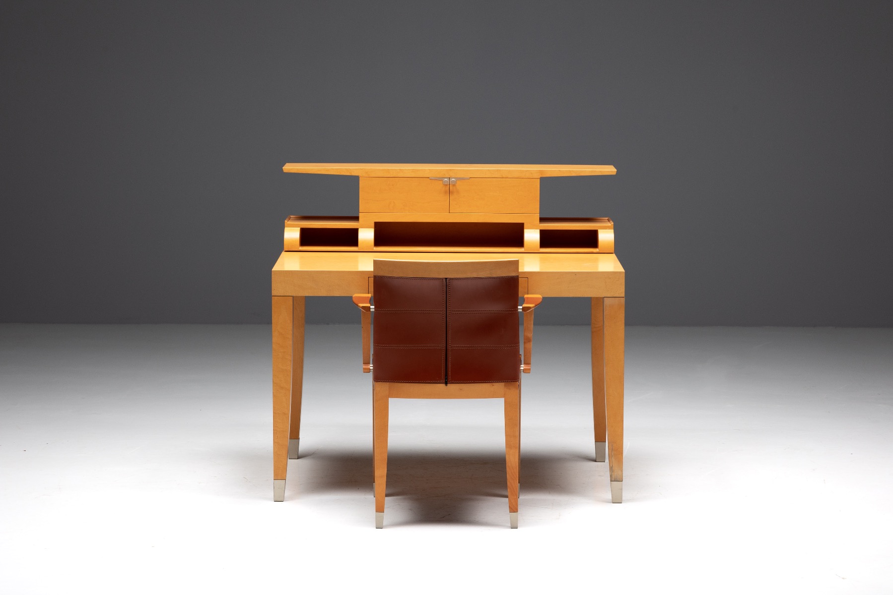 Writing Desk with Chair by Chi Wing Lo for Giorgetti - 1990s