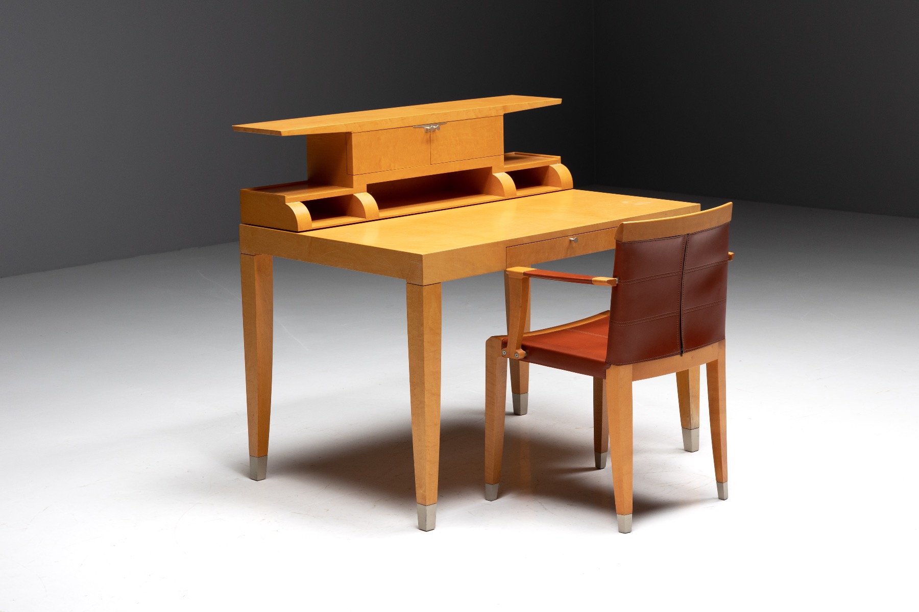 Writing Desk with Chair by Chi Wing Lo for Giorgetti - 1990s