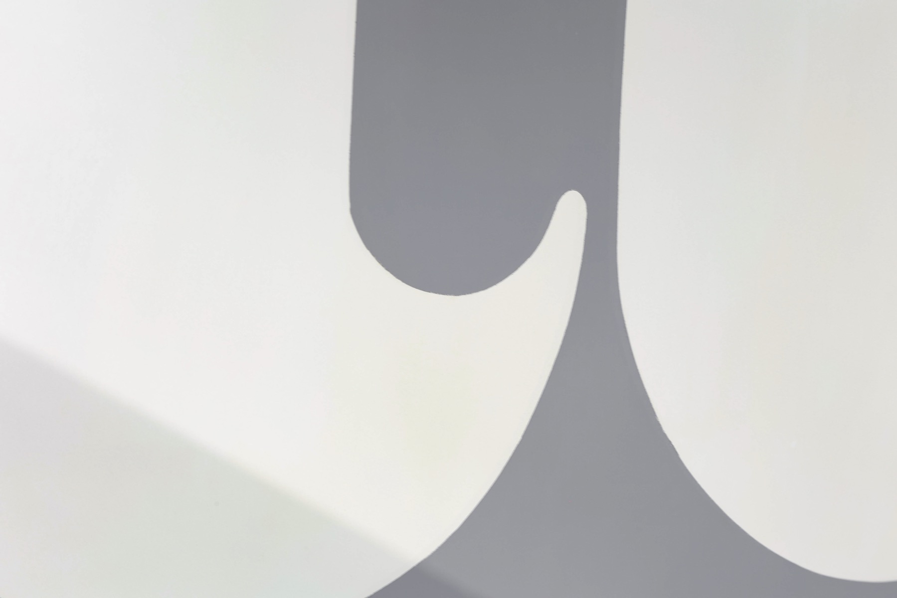 Post-Modern Graphic Grey Cristal Art Wall Mirrors - 1960s