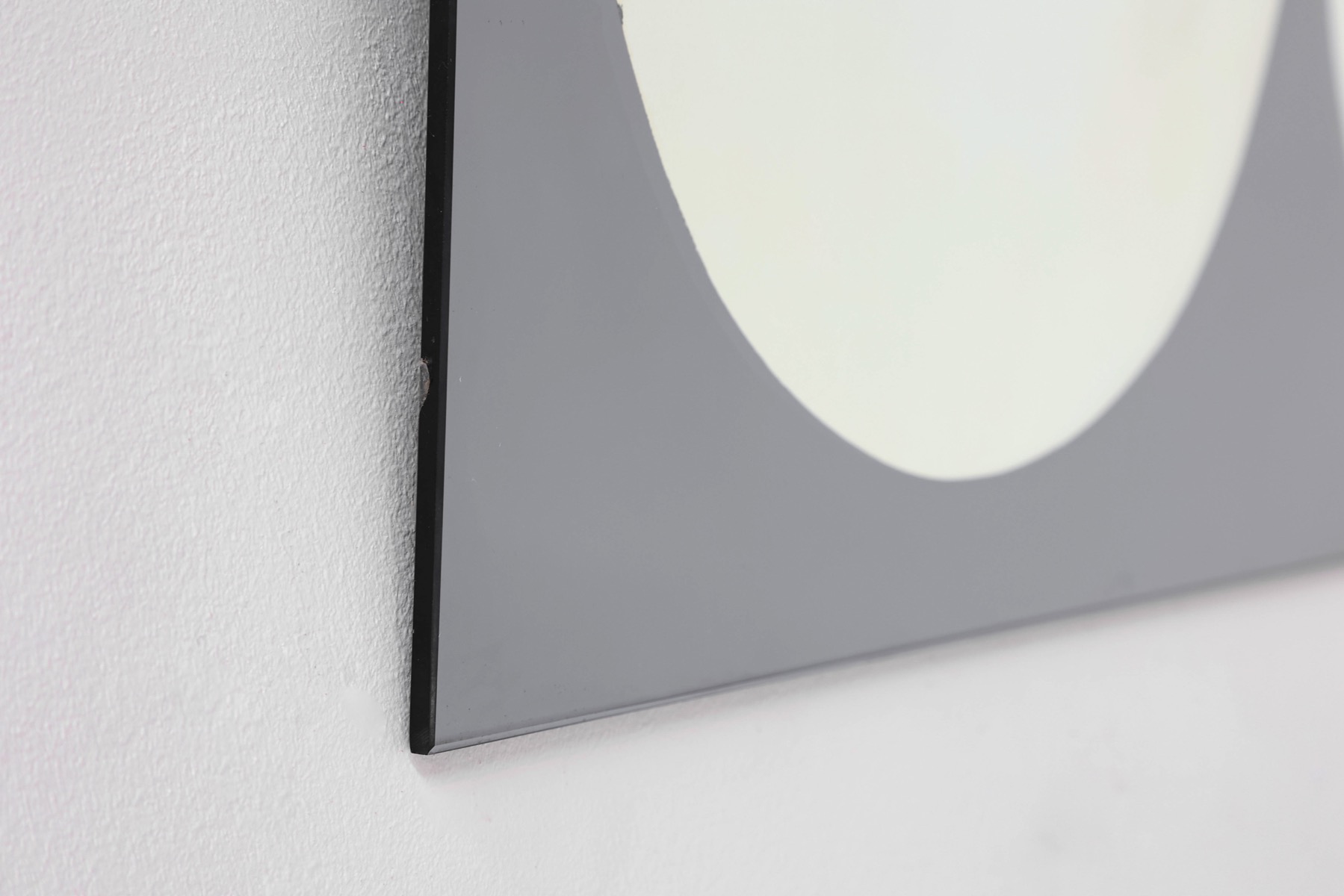 Post-Modern Graphic Grey Cristal Art Wall Mirrors - 1960s