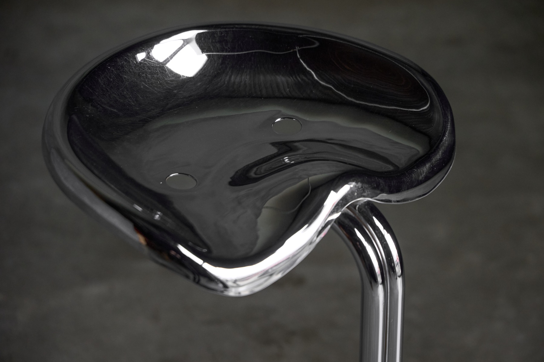 Chrome Tractor Stools by Rodney Kinsman for Bieffeplast, Italy - 1960s