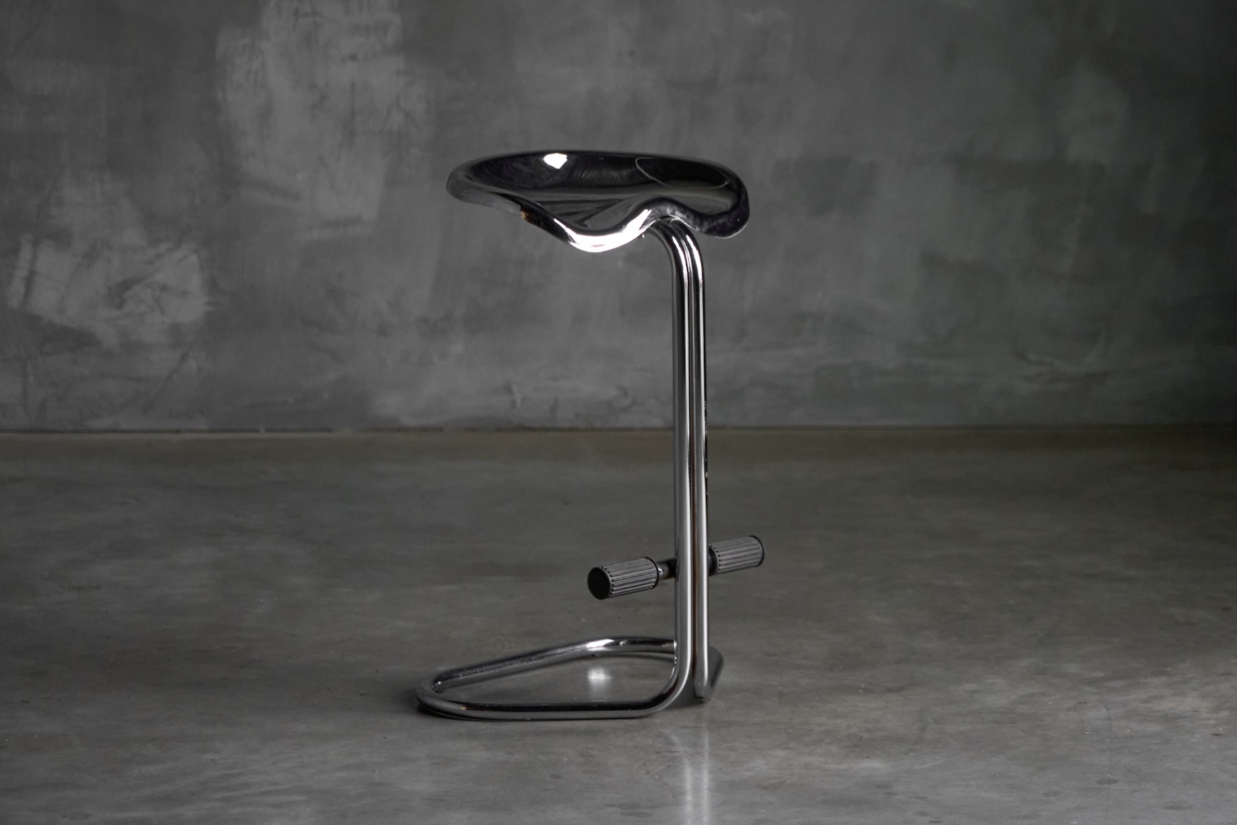 Chrome Tractor Stools by Rodney Kinsman for Bieffeplast, Italy - 1960s