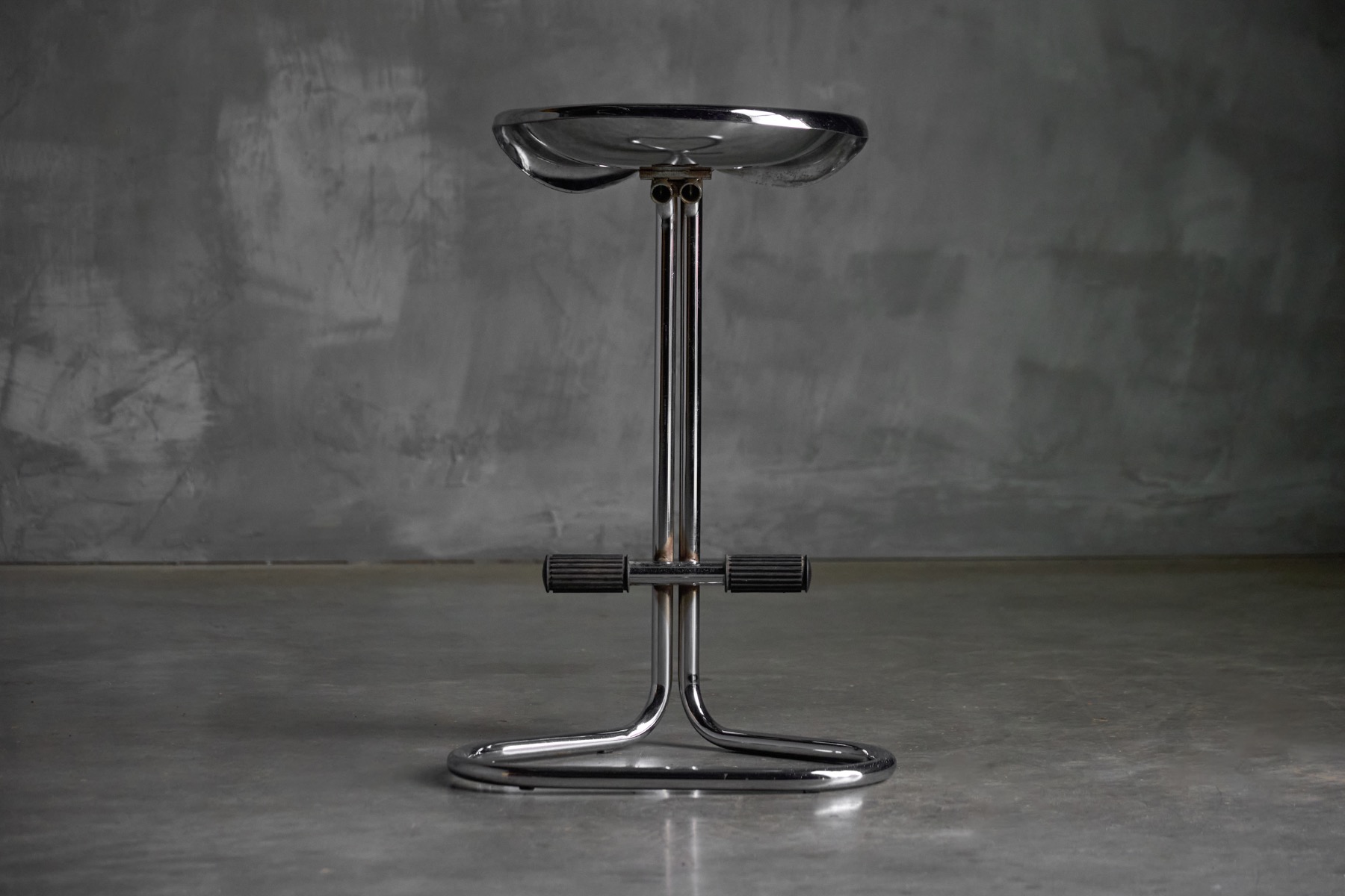Chrome Tractor Stools by Rodney Kinsman for Bieffeplast, Italy - 1960s