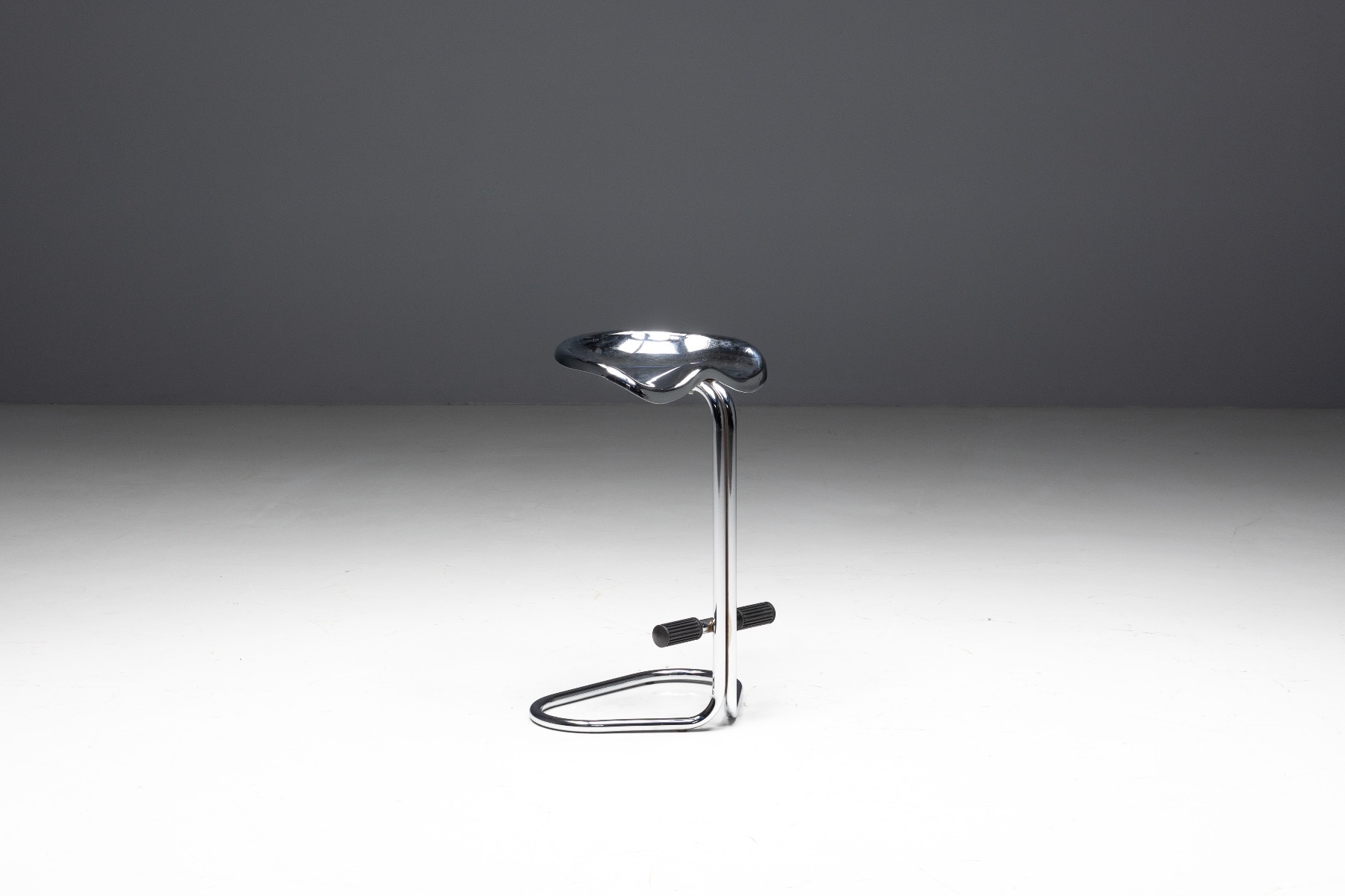 Chrome Tractor Stools by Rodney Kinsman for Bieffeplast, Italy - 1960s