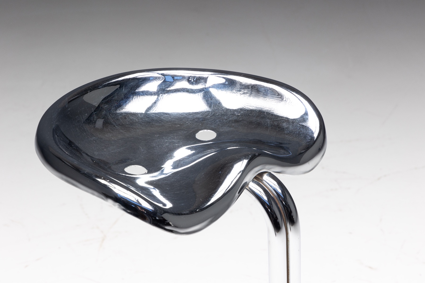Chrome Tractor Stools by Rodney Kinsman for Bieffeplast, Italy - 1960s