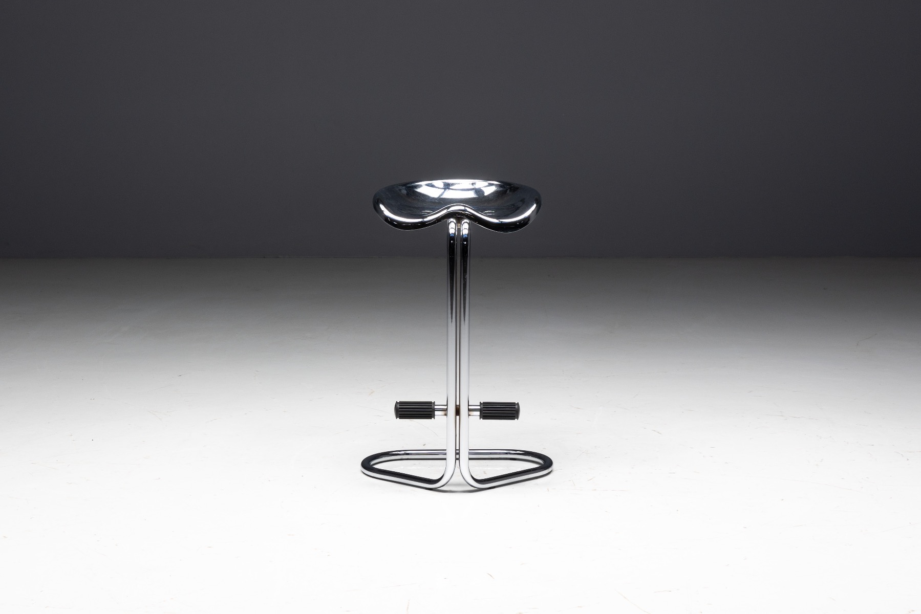 Chrome Tractor Stools by Rodney Kinsman for Bieffeplast, Italy - 1960s