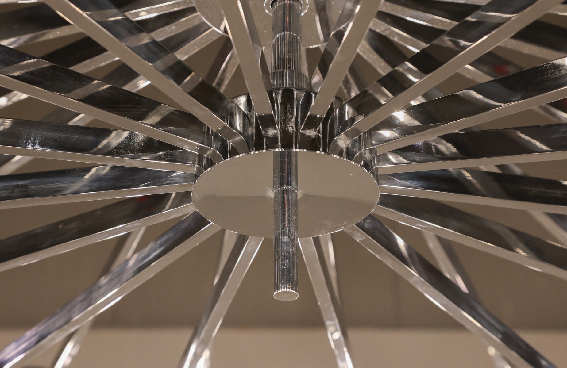 Post-modern Chrome Chandelier - 1970's
