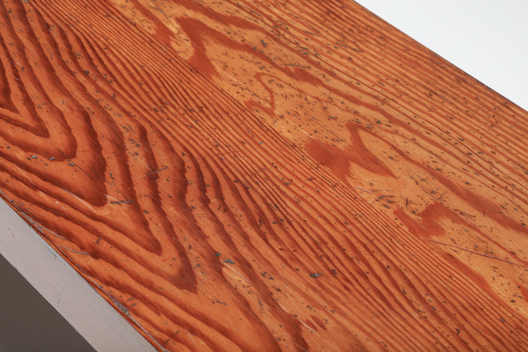 Minimalist church bench in solid wood - 1950s