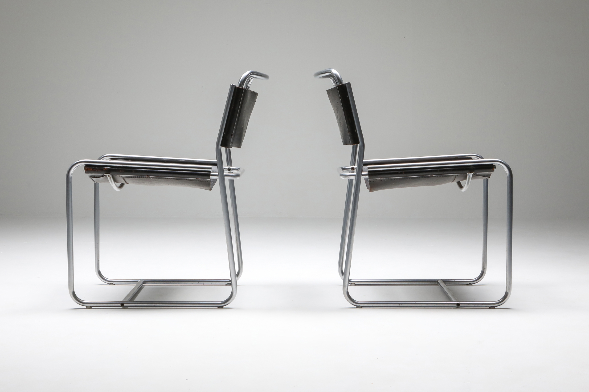 Claire Bataille and Paul Ibens Tubular Dining Chairs Model SE18 for ’t Spectrum - 1970s