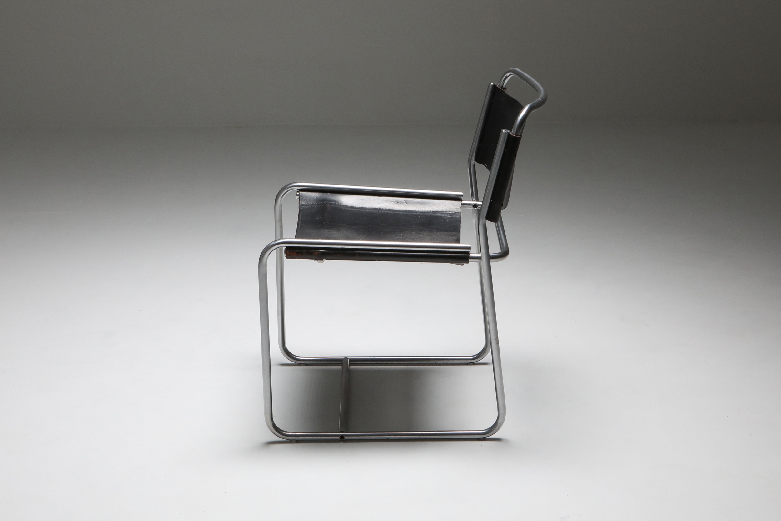 Claire Bataille and Paul Ibens Tubular Dining Chairs Model SE18 for ’t Spectrum - 1970s