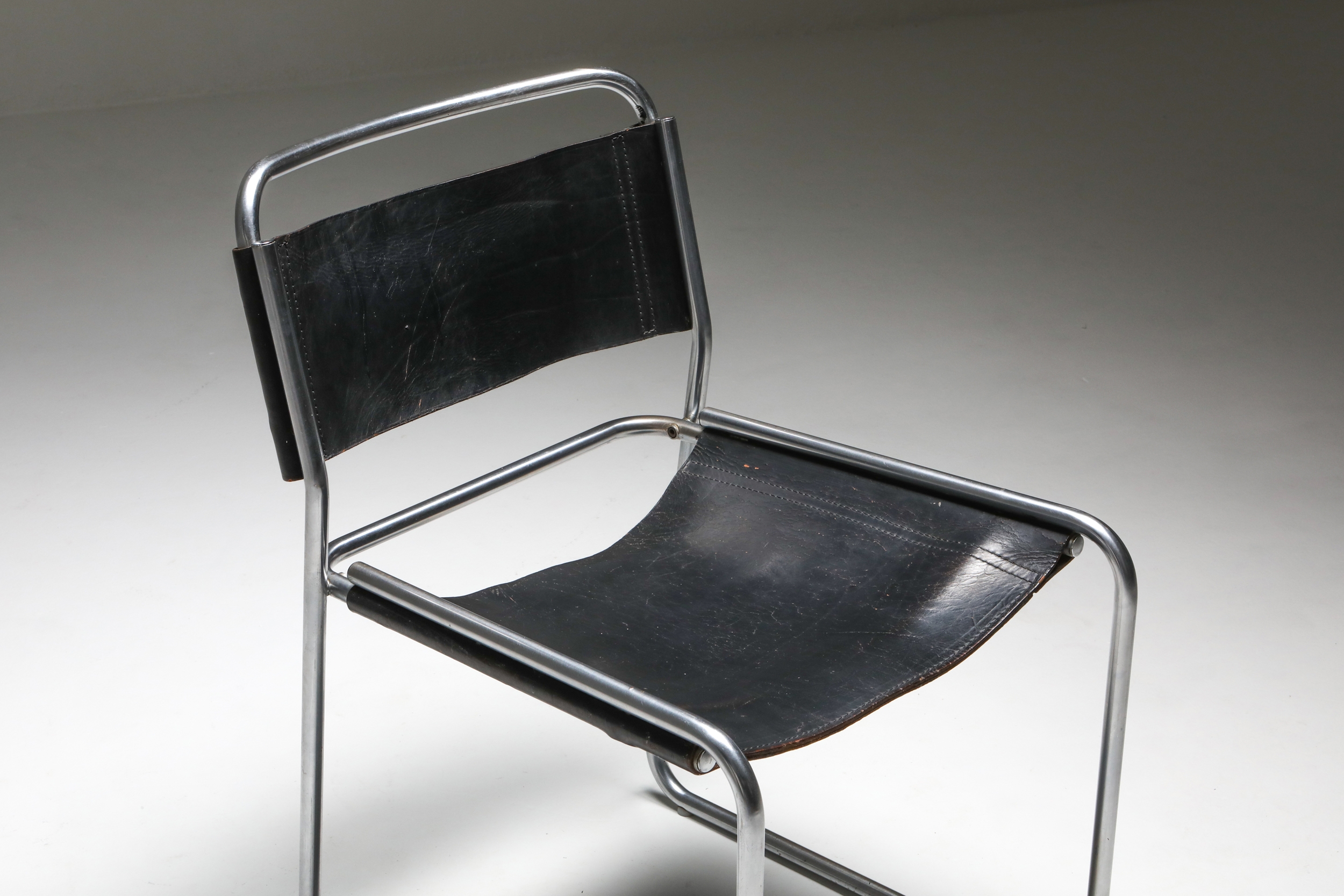 Claire Bataille and Paul Ibens Tubular Dining Chairs Model SE18 for ’t Spectrum - 1970s