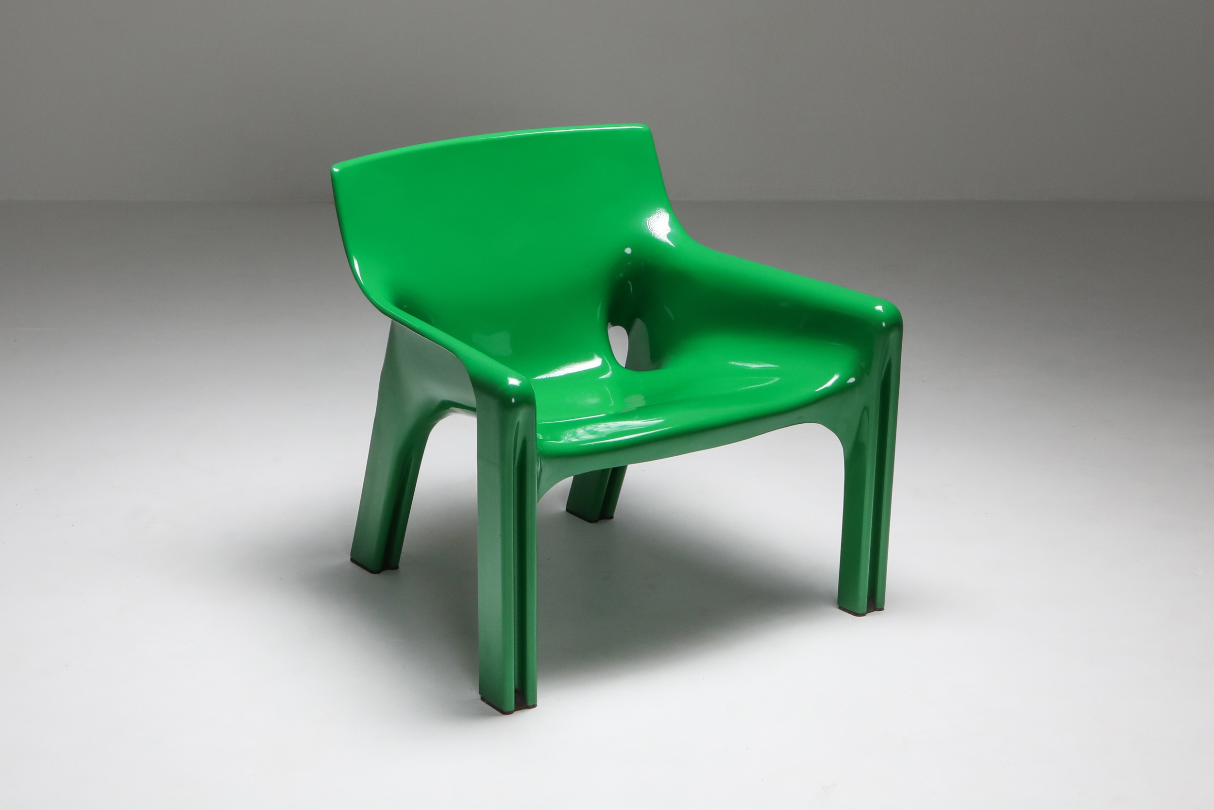 Green Magistretti 'Vicario' Armchairs - 1970s