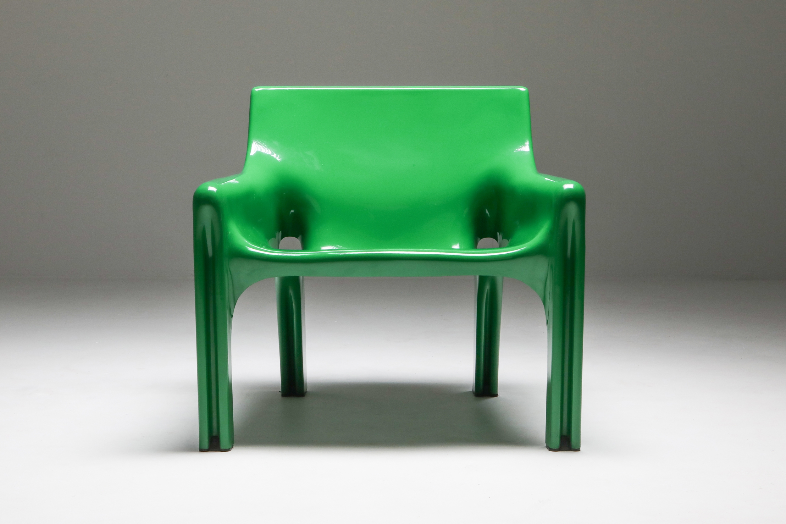 Green Magistretti 'Vicario' Armchairs - 1970s