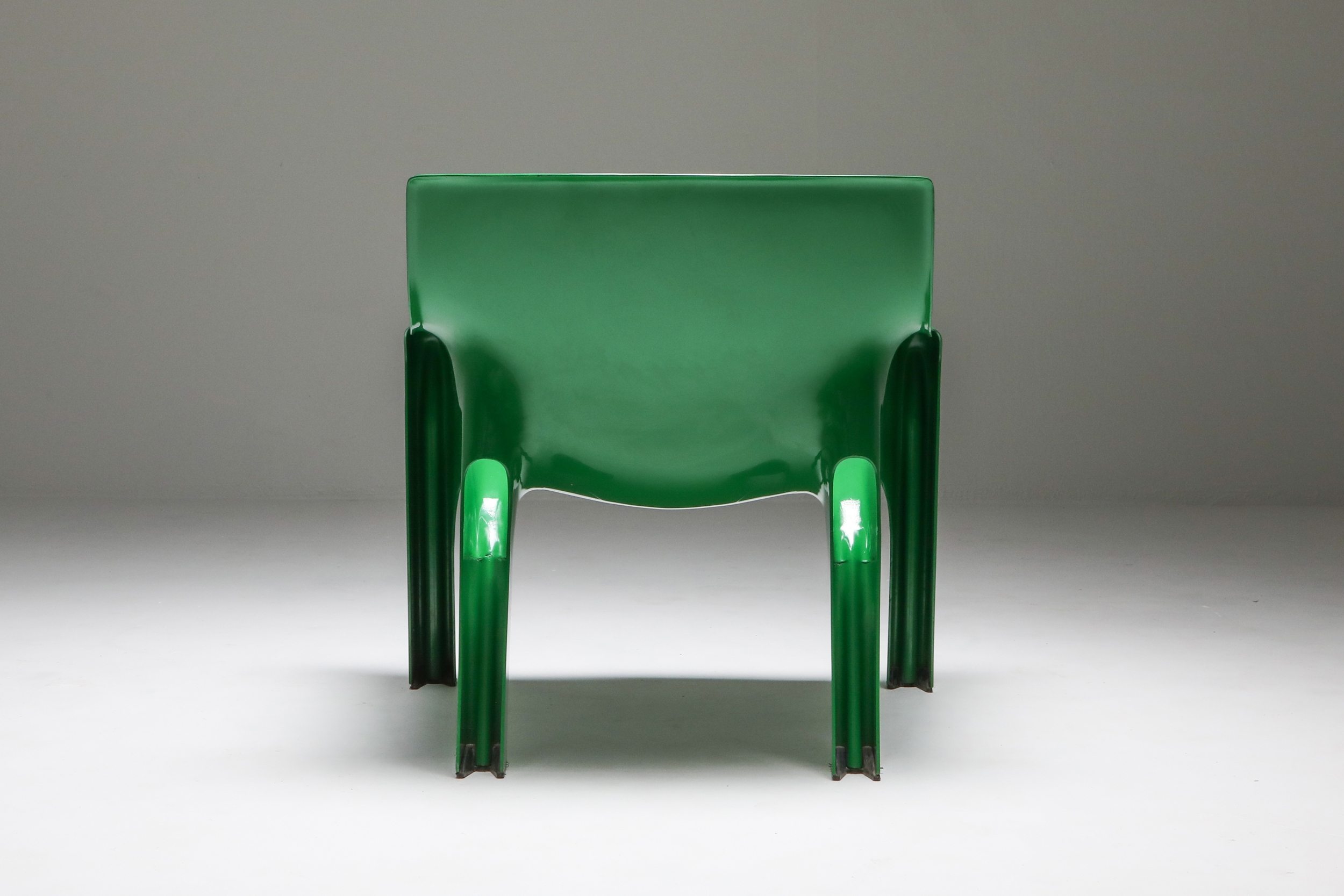Green Magistretti 'Vicario' Armchairs - 1970s