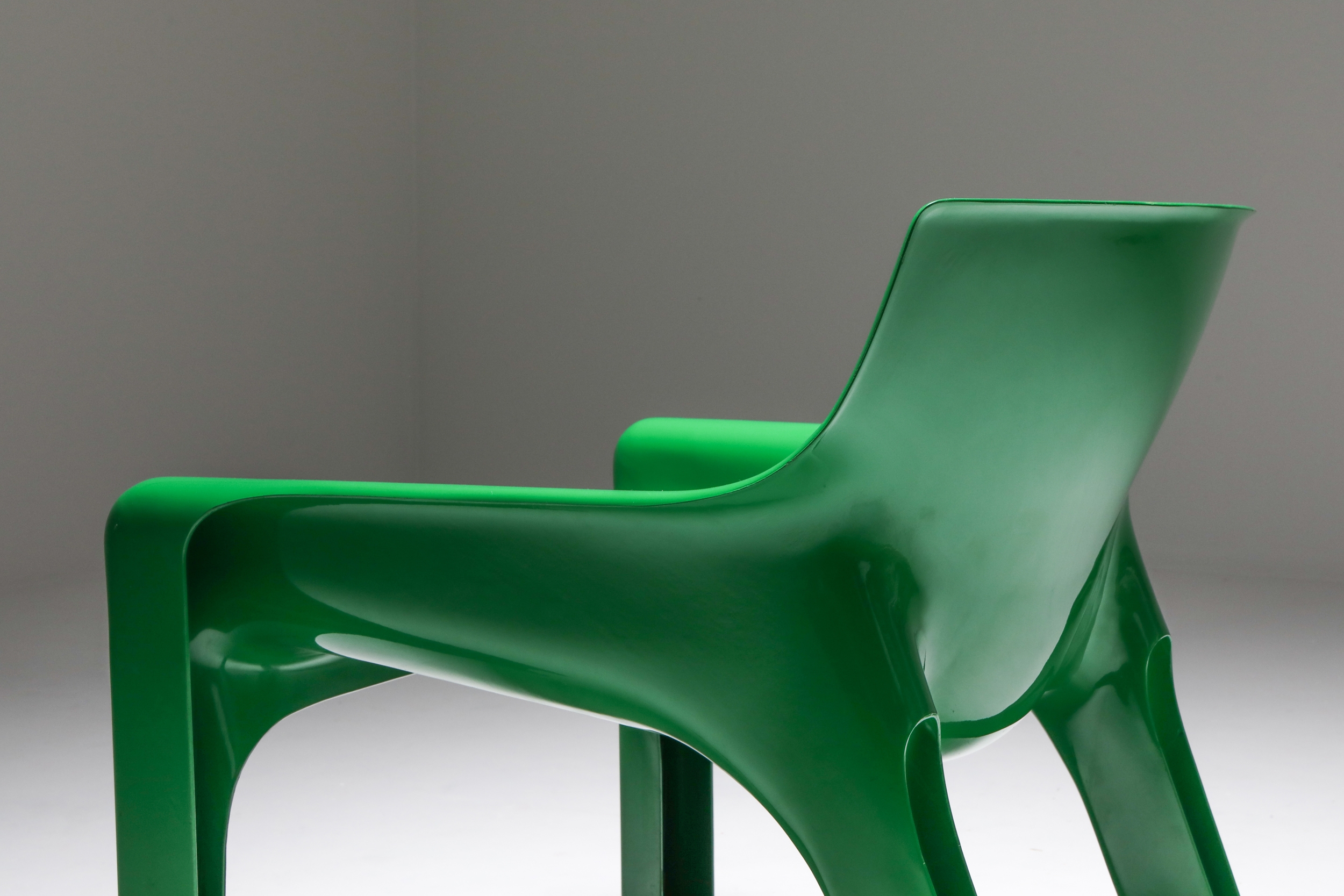 Green Magistretti 'Vicario' Armchairs - 1970s
