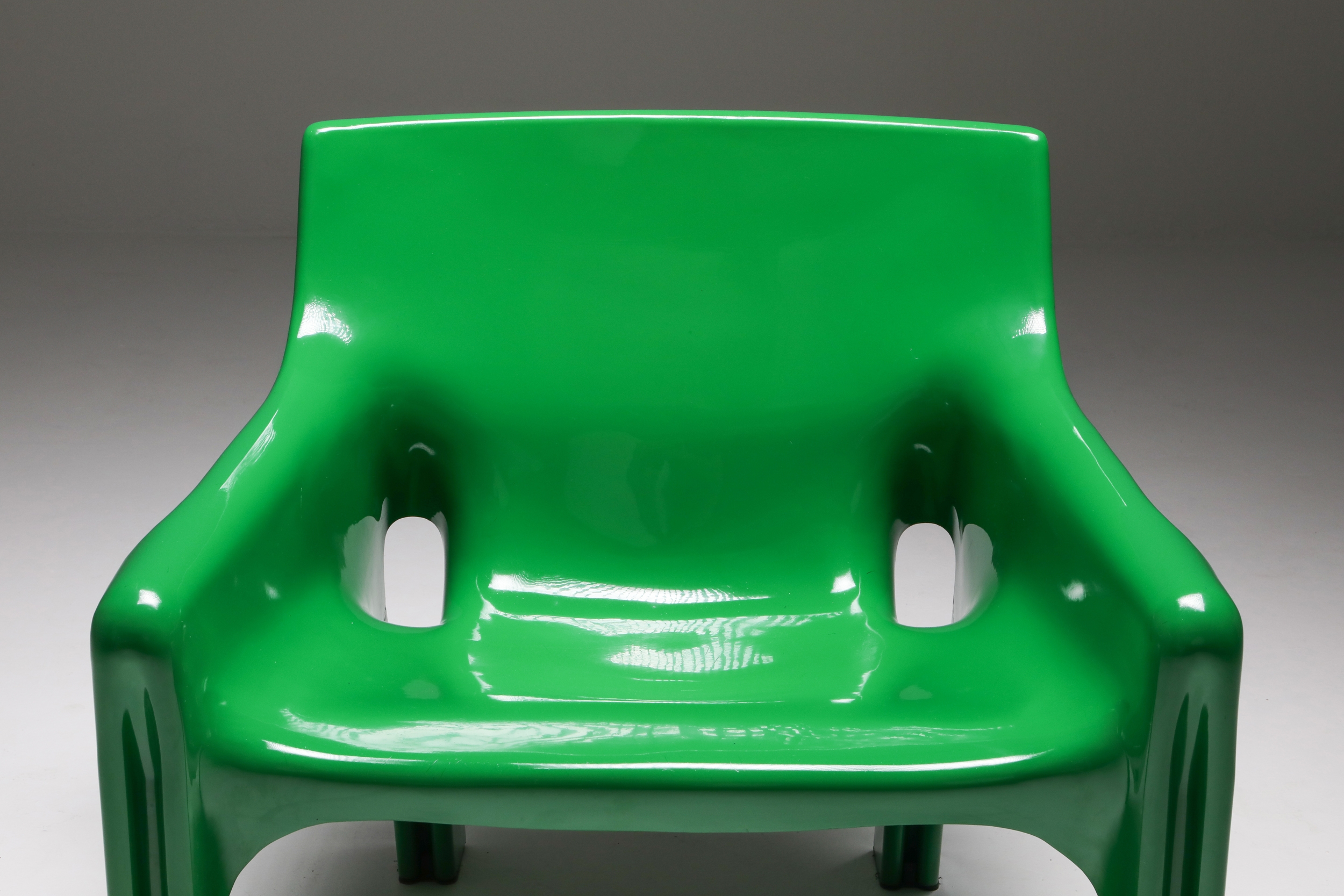 Green Magistretti 'Vicario' Armchairs - 1970s