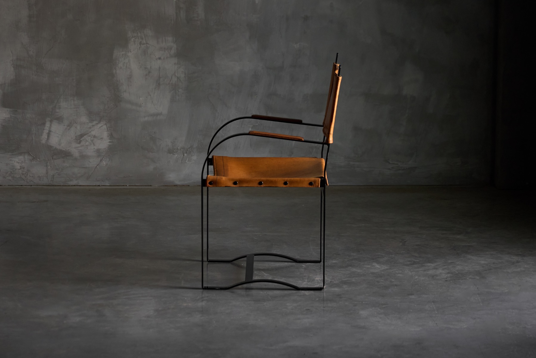Cognac Leather Armchair Mid-Century Modern - 1960s