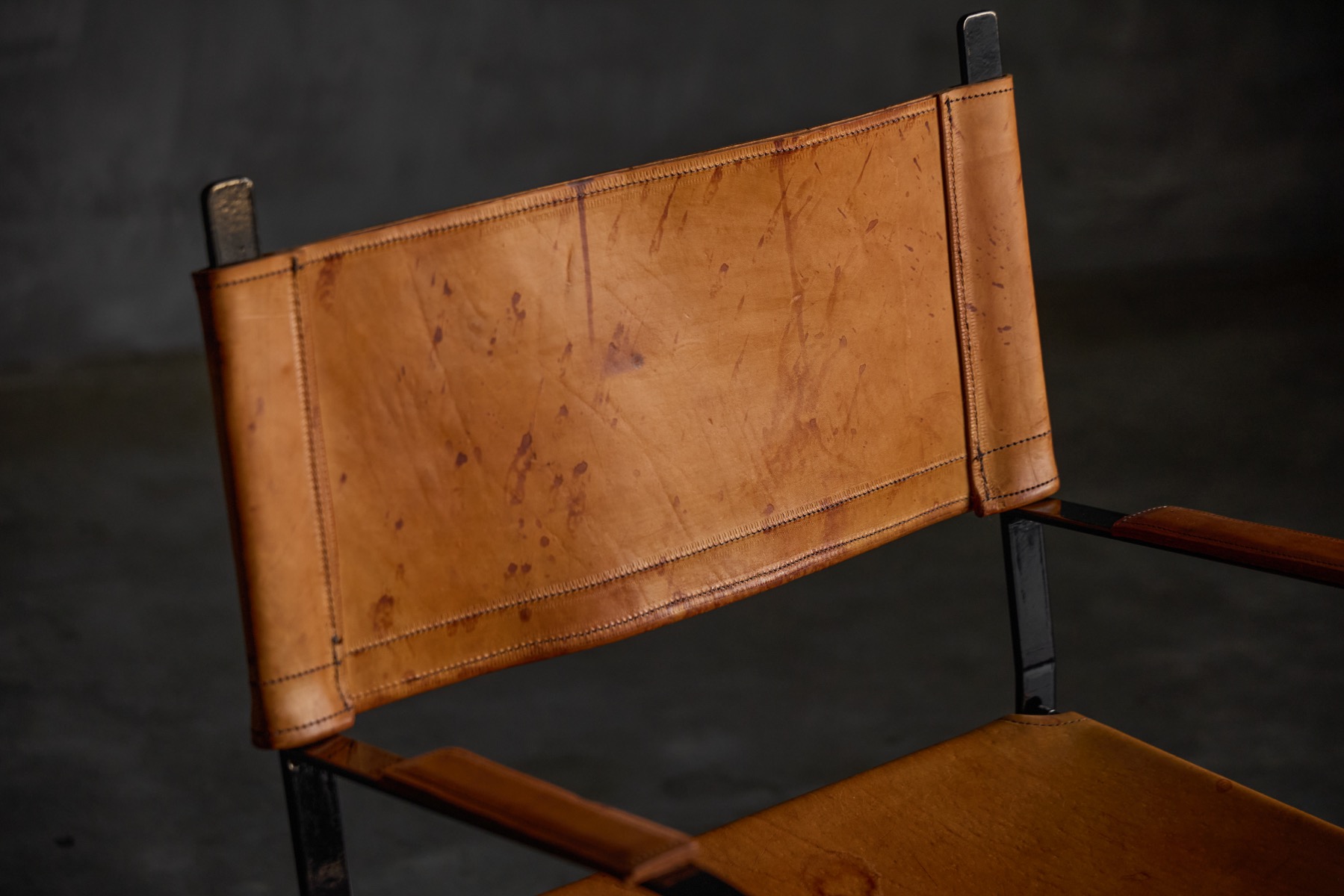 Cognac Leather Armchair Mid-Century Modern - 1960s
