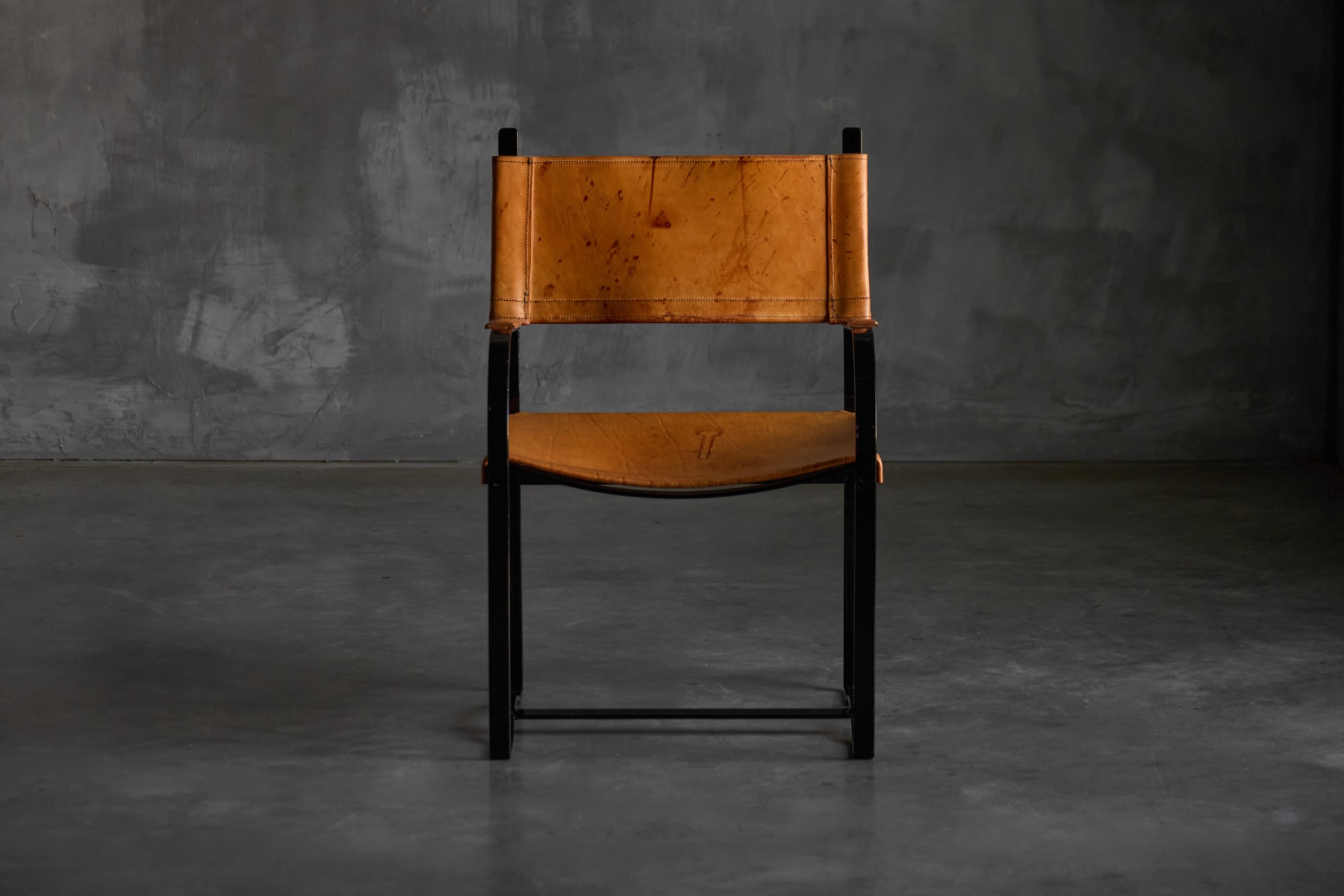 Cognac Leather Armchair Mid-Century Modern - 1960s