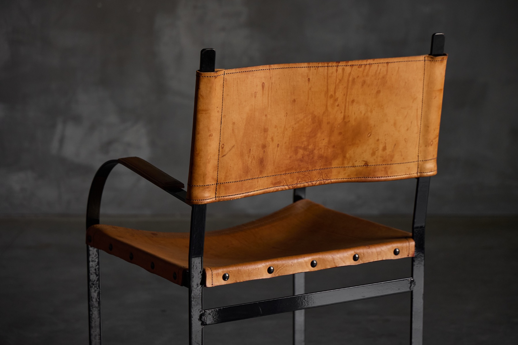 Cognac Leather Armchair Mid-Century Modern - 1960s