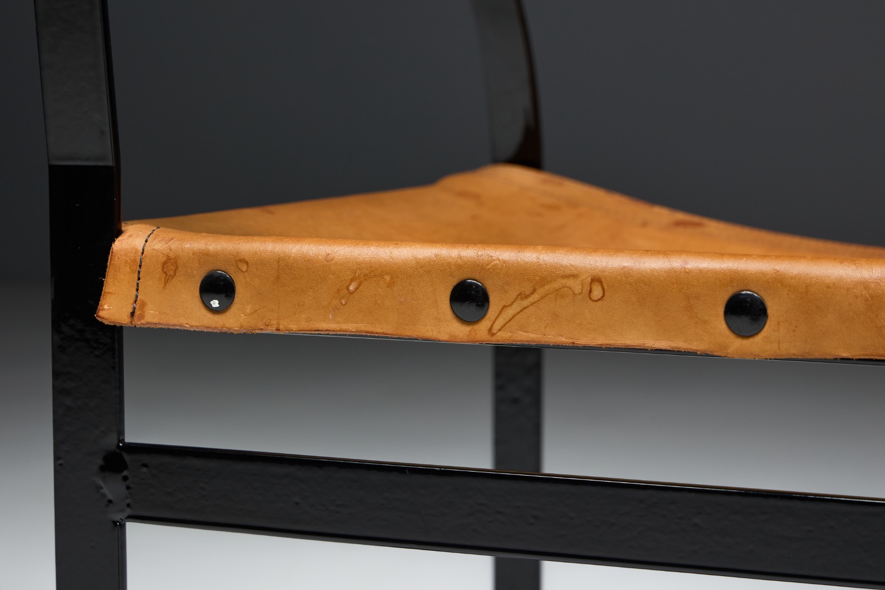 Cognac Leather Armchair Mid-Century Modern - 1960s
